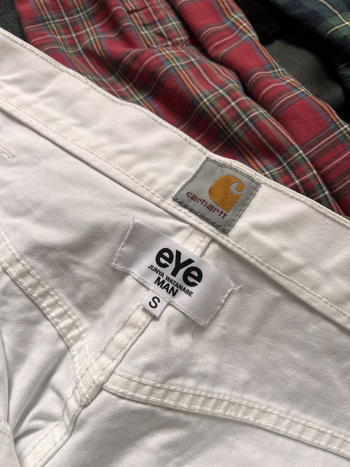 Carhartt × Junya Watanabe Junya Watanabe Carhartt Work White Denik Pants Joggers Size US 30 / EU 46 - 9 Thumbnail