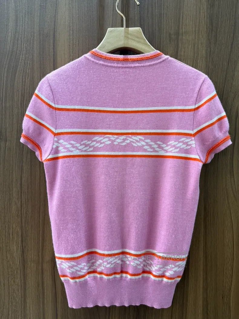 Hermes Hermes Pink knitted short-sleeve Size XS / US 0-2 / IT 36-38 - 2 Thumbnail