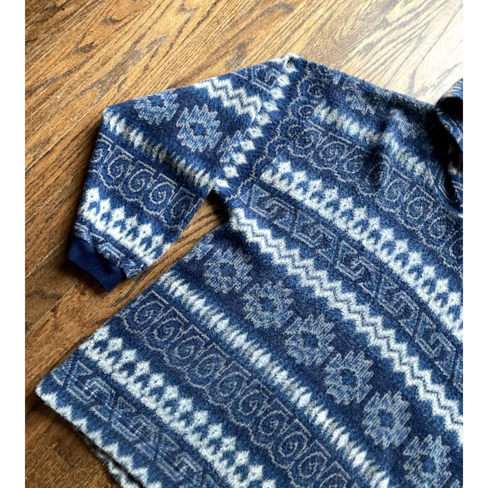 Vintage VINTAGE Impact Hoodie Size Large Aztec Blue Geometric 90s Fleece Size US L / EU 52-54 / 3 - 2 Thumbnail
