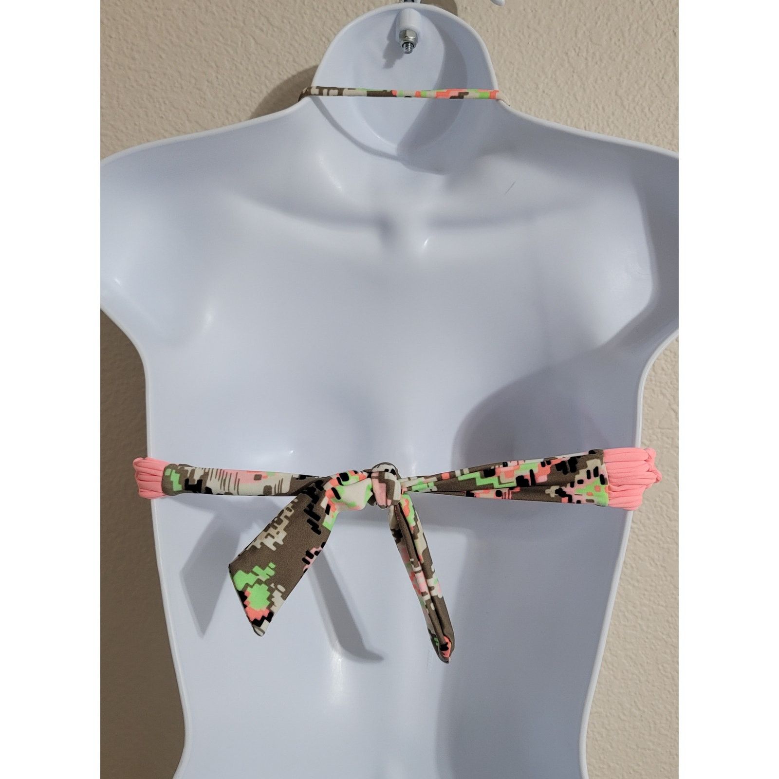 Other Gossip Orange Geo Bandeau Bikini Top S Padded Braided Sides Size ONE SIZE - 3 Thumbnail