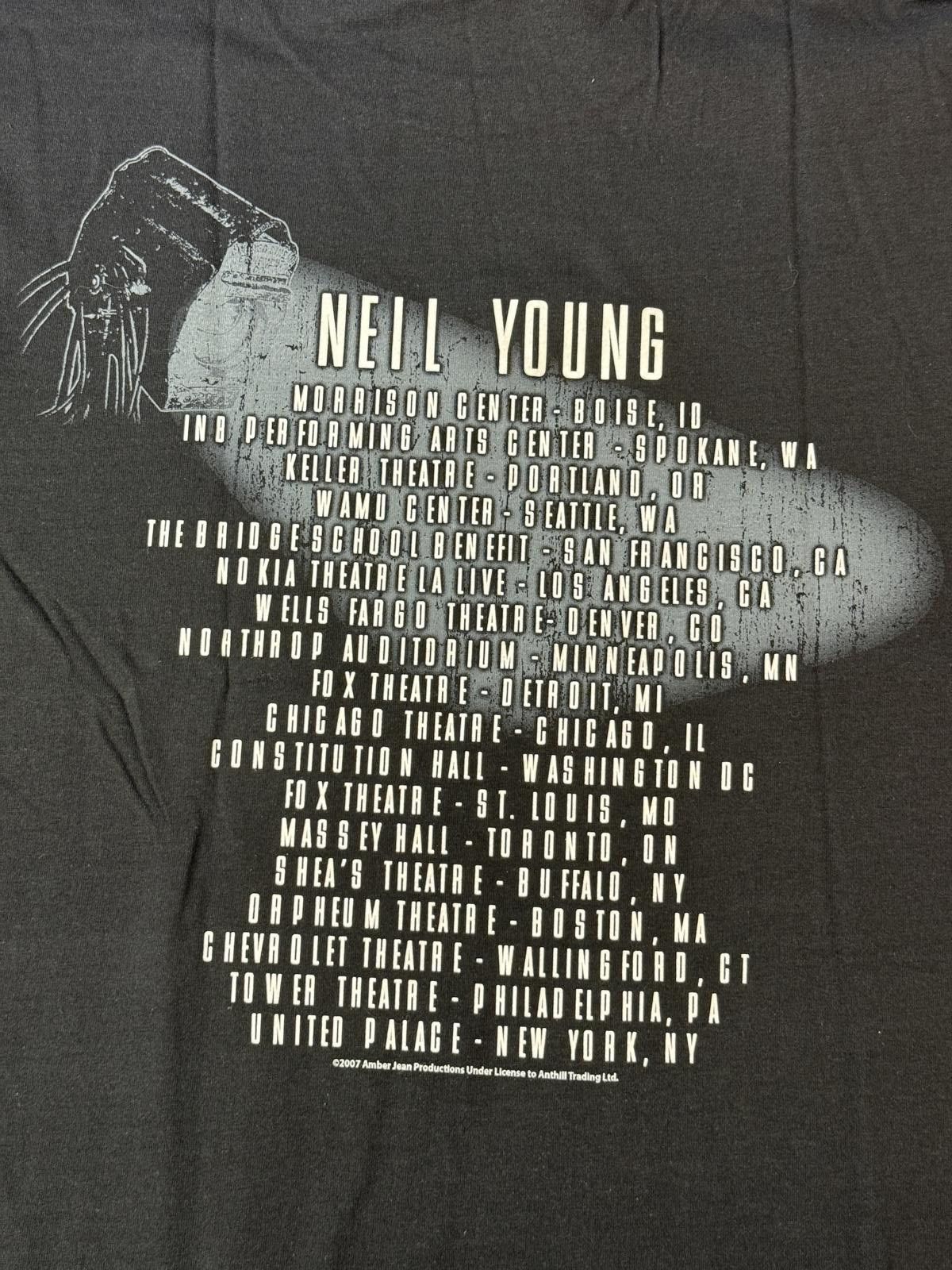 Designer Neil Young T-shirt Theater Tour 2007 Organic Tee -M Size US M / EU 48-50 / 2 - 7 Thumbnail