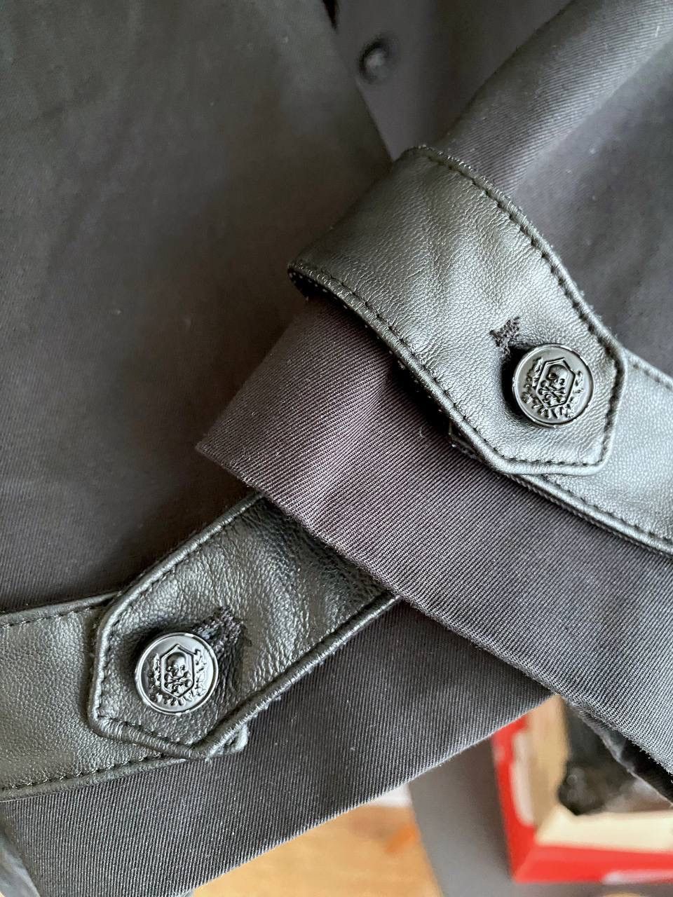 Designer × The Kooples The Kooples Men's Cotton Trench Coat With Leather Inserts, M Size US M / EU 48-50 / 2 - 9 Thumbnail