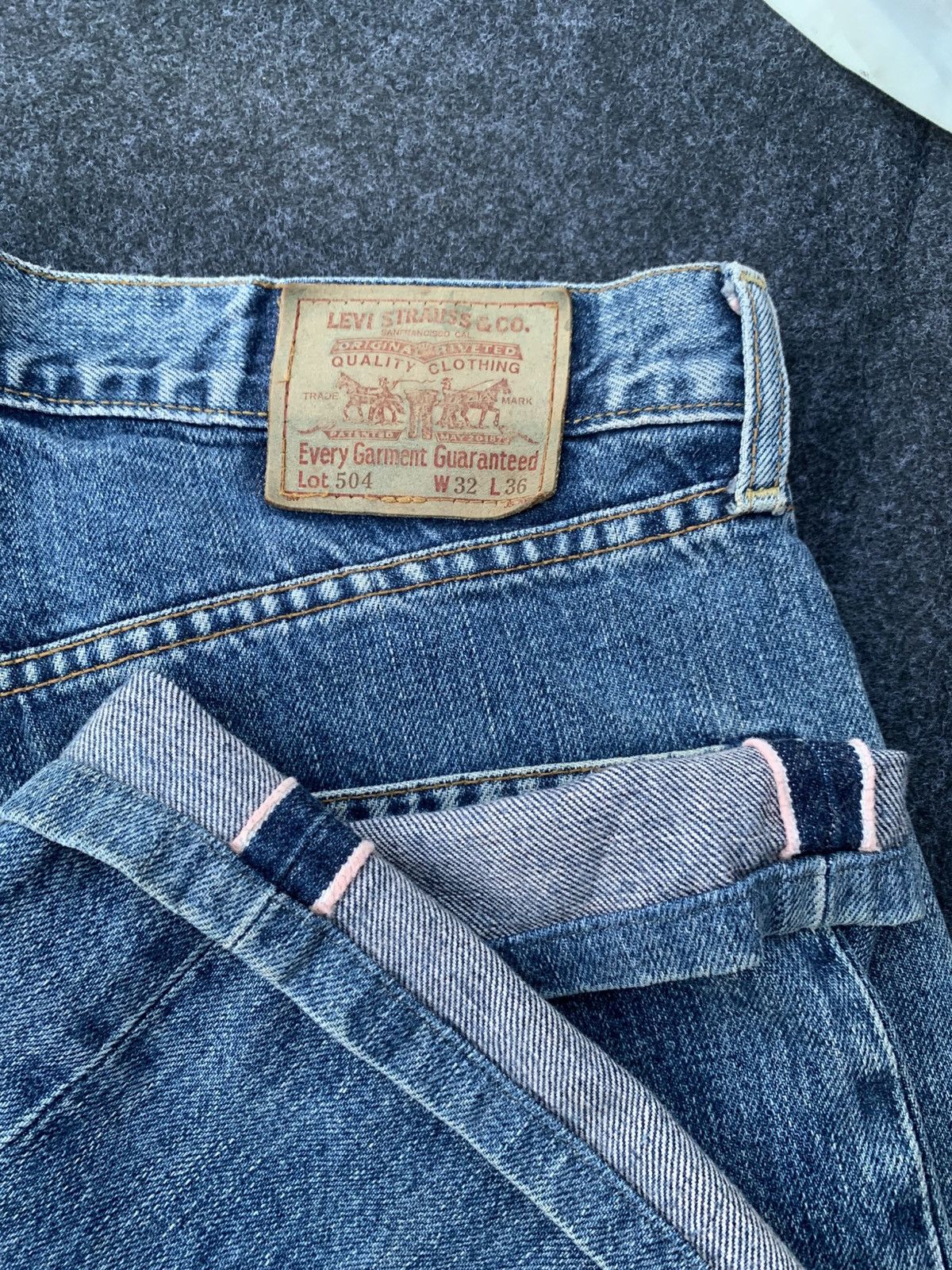 Levi's Vintage baggy Levi's 504 selvedge. Size US 32 / EU 48 - 9 Thumbnail