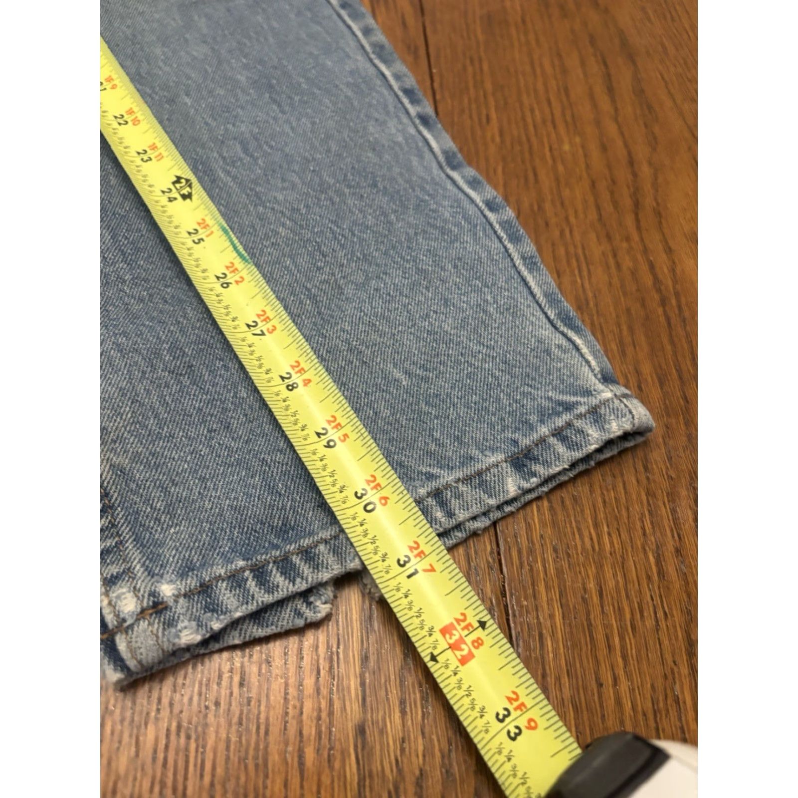 Vintage VINTAGE L.L.Bean Classic Fit Jeans Medium Wash Straight Leg 35 x 30 Mens 90s Logo Blue Denim Size US 35 - 3 Thumbnail