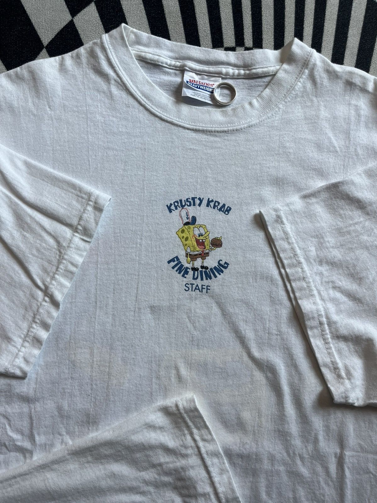 Cartoon Network Vintage Sponge Bob Krusty Krab Fine Dining STAFF 2001’s Tee Size US XL / EU 56 / 4 - 9 Thumbnail