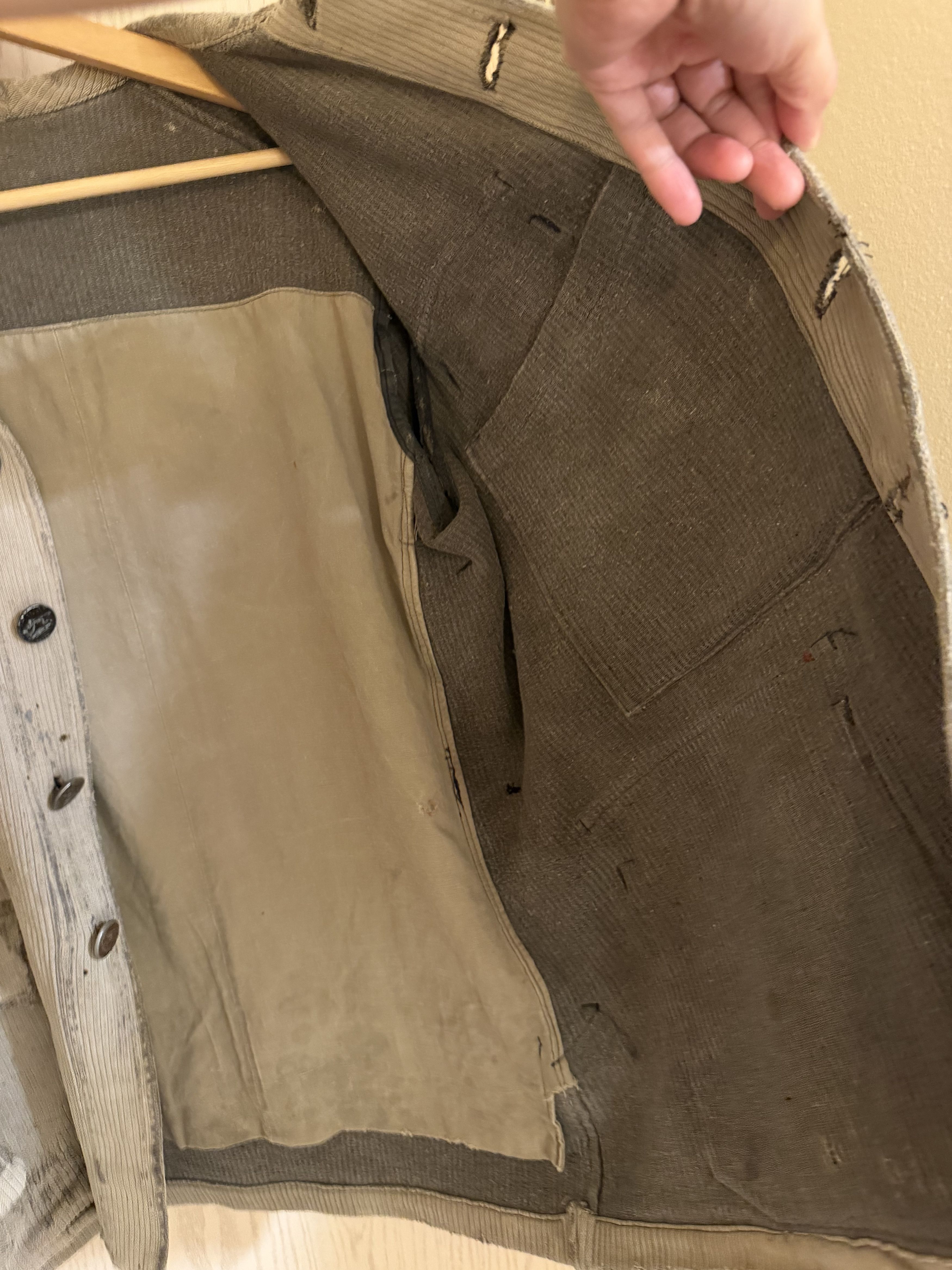 Vintage 1920s - 1950s Antique French chore jacket Size US S / EU 44-46 / 1 - 7 Thumbnail