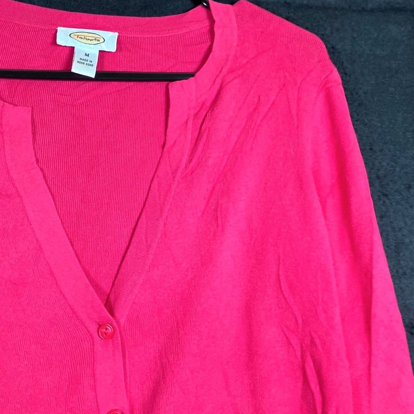 Talbots Talbots Womens Sweater Pink Cardigan V Neck 3/4 Sleeve Button Front Medium Size M / US 6-8 / IT 42-44 - 5 Thumbnail
