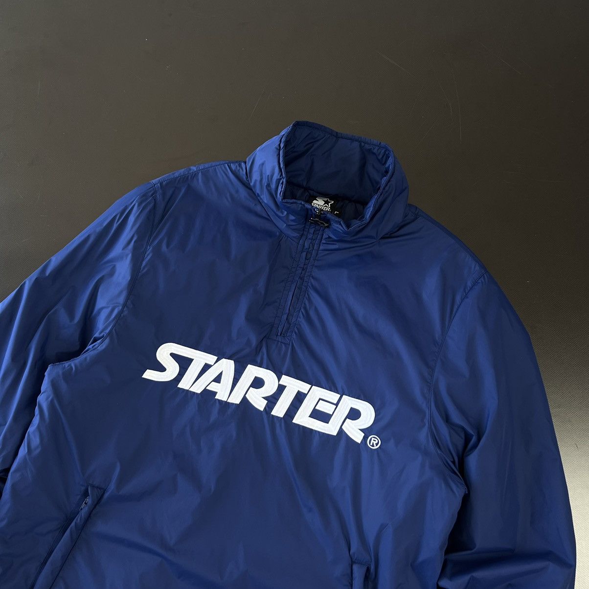NBA × Starter × Vintage STARTER BLACK LABEL Men's Logo Half Zip Jacket Wind Jacket Size US L / EU 52-54 / 3 - 3 Thumbnail