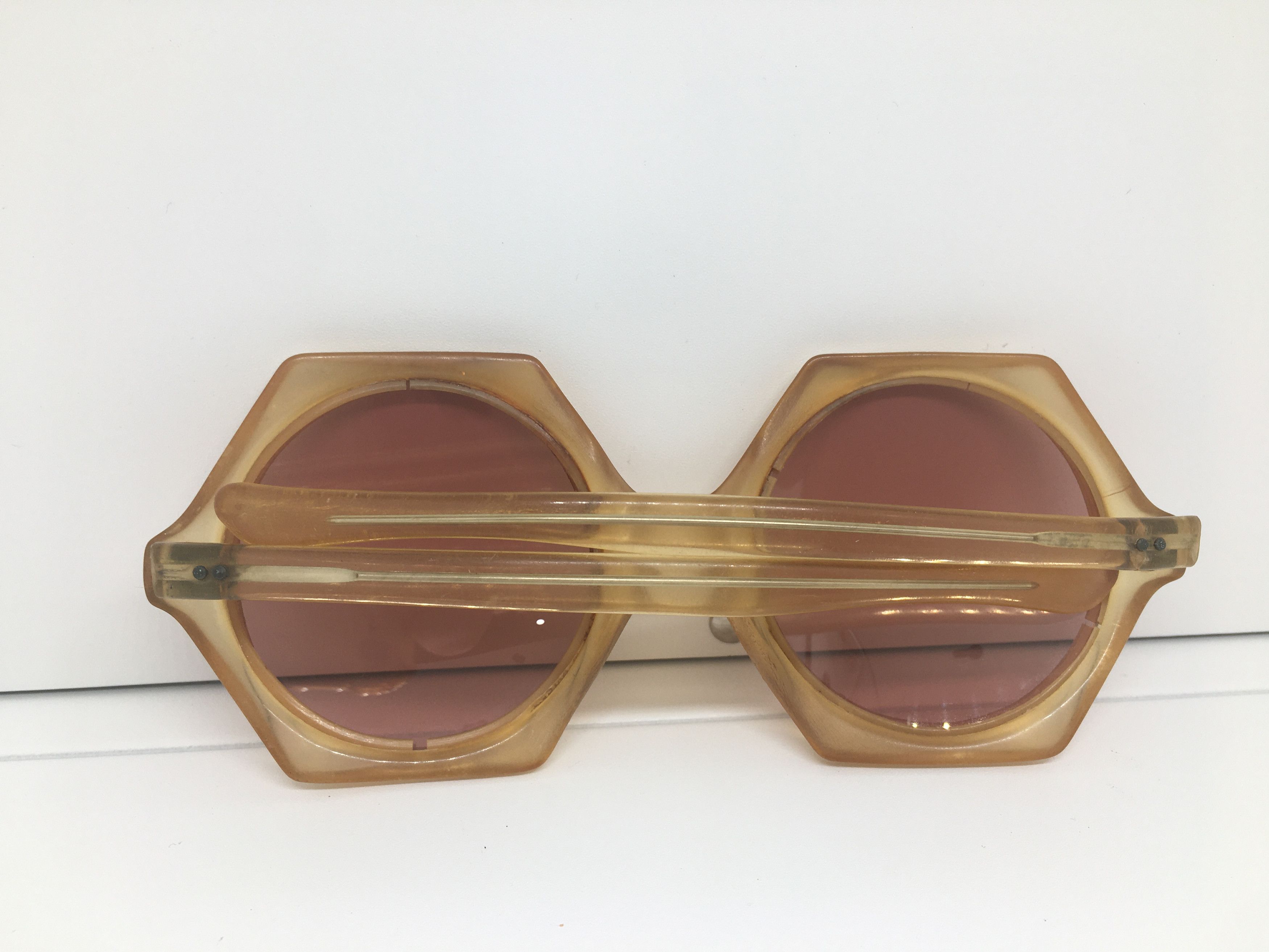 Vintage Vintage Handmade Round Sunglasses Glass Lens France Size ONE SIZE - 8 Thumbnail