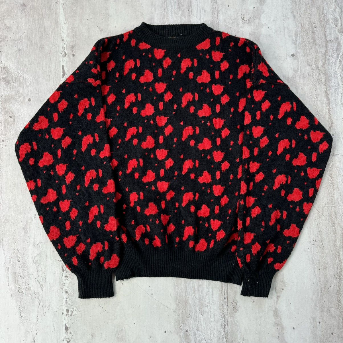 Japanese Brand × Vintage Vintage Black Leopard Valentino Style y2k sweater Boxy M Size US M / EU 48-50 / 2 - 3 Thumbnail