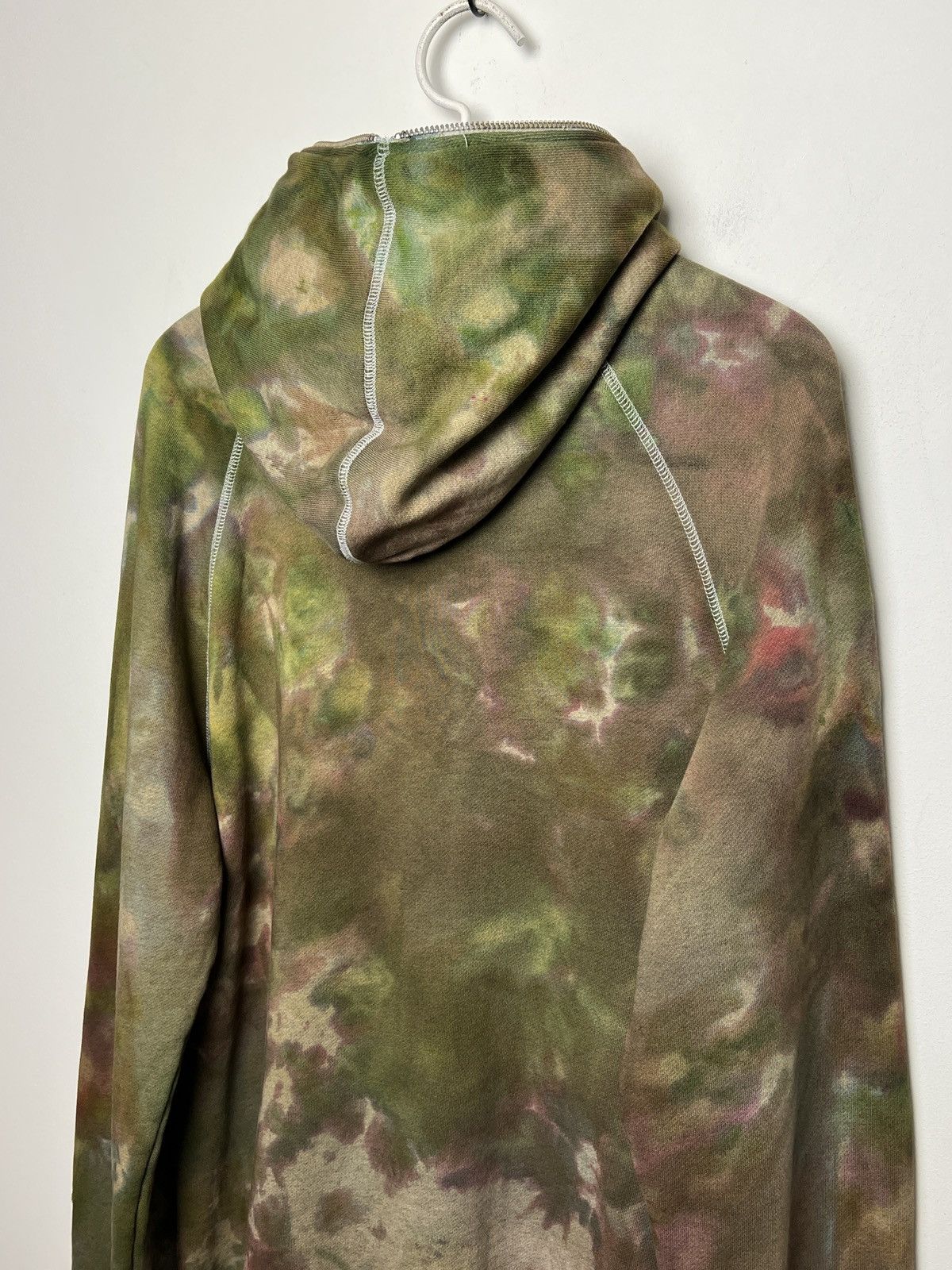 acne y2k full zip gimp camo tie dye solid hoodie