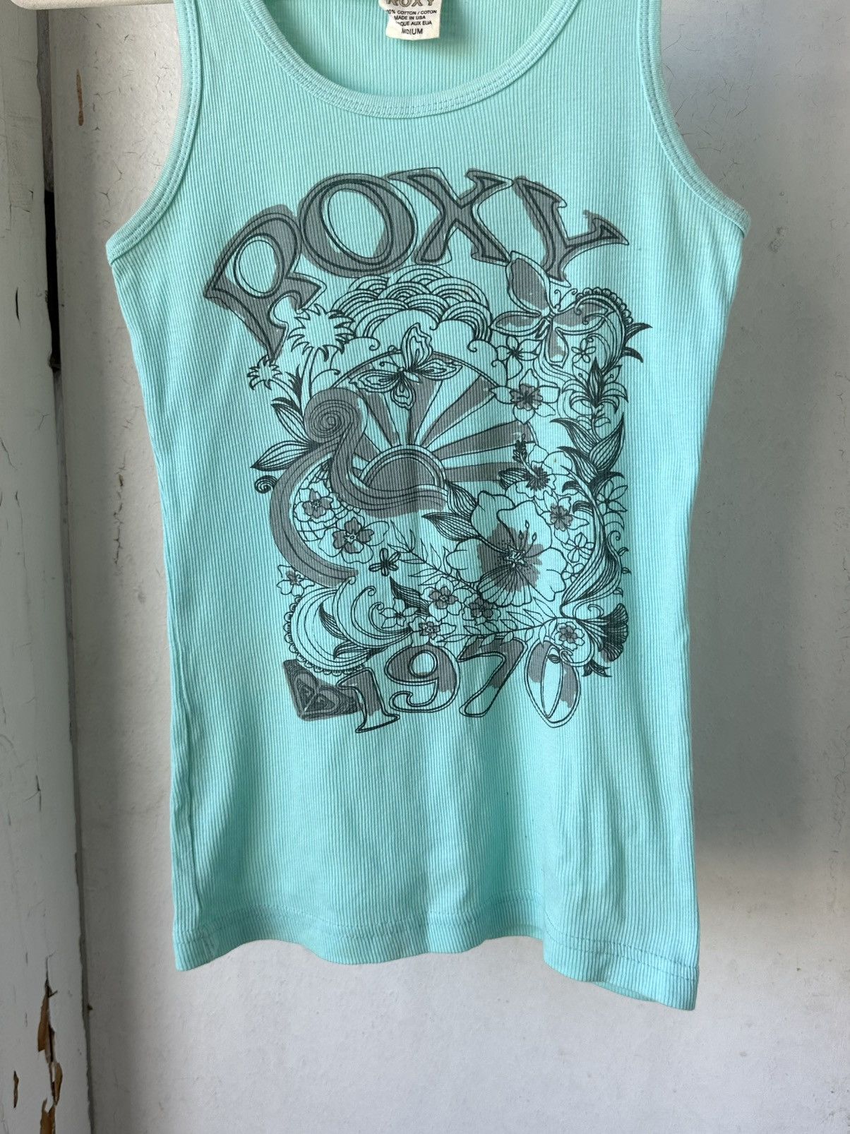 Beauty Beast × If Six Was Nine × Vintage Vintage Roxy Made in USA Printed Tank Top Size M / US 6-8 / IT 42-44 - 3 Thumbnail