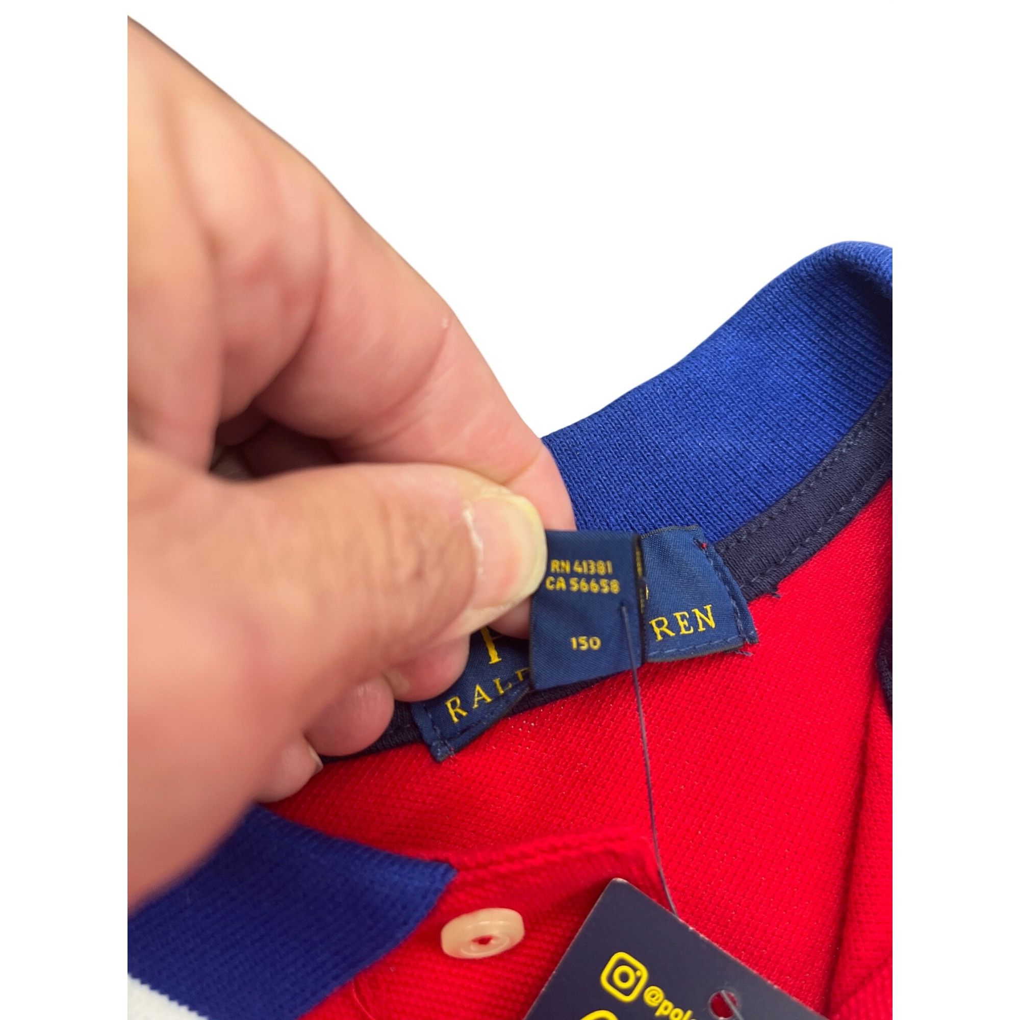 Polo Ralph Lauren Polo Ralph Lauren mens red blue polo shirt sz M SKU 10-038 Size US M / EU 48-50 / 2 - 9 Thumbnail