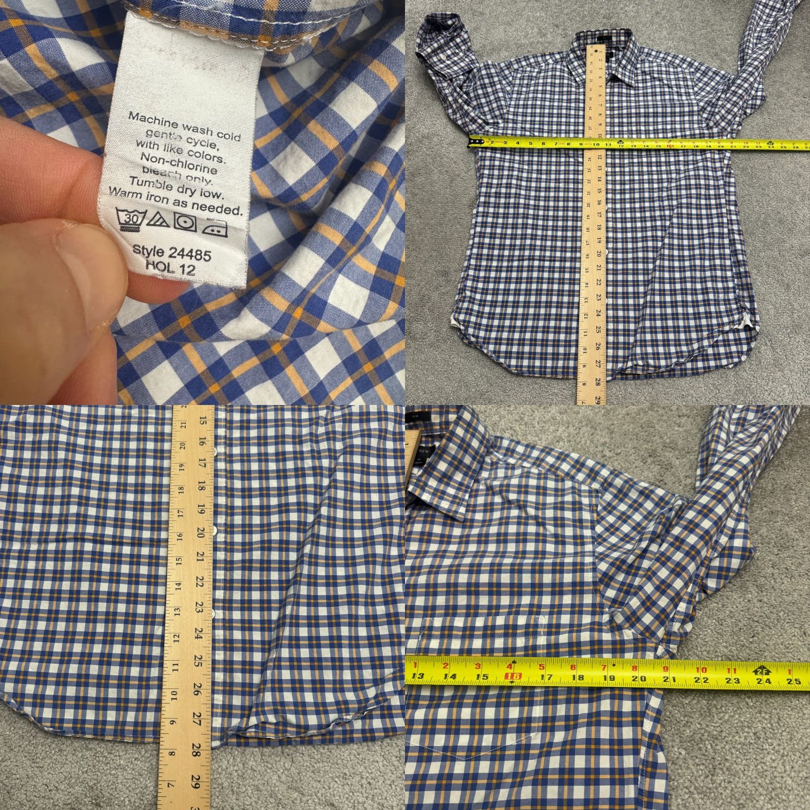 J.Crew J.Crew Slim Fit Button Down Shirt Mens M Blue Orange Plaid Cotton Casual Size US M / EU 48-50 / 2 - 8 Thumbnail