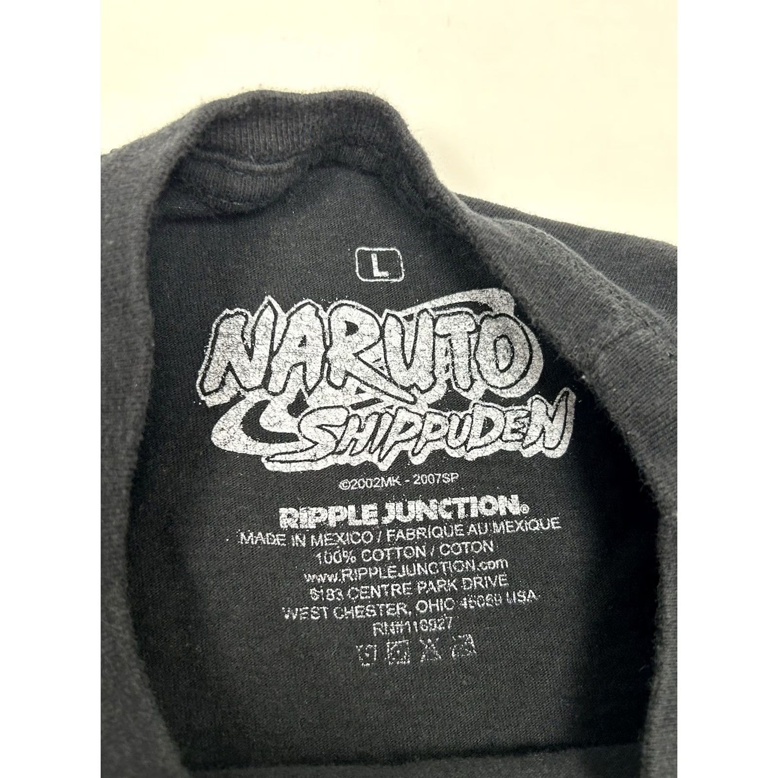 Ripple Junction Ripple Junction NARUTO SHIPPUDEN T-Shirt Large Black Anime Shonen Jump Graphic Print Size US L / EU 52-54 / 3 - 7 Thumbnail