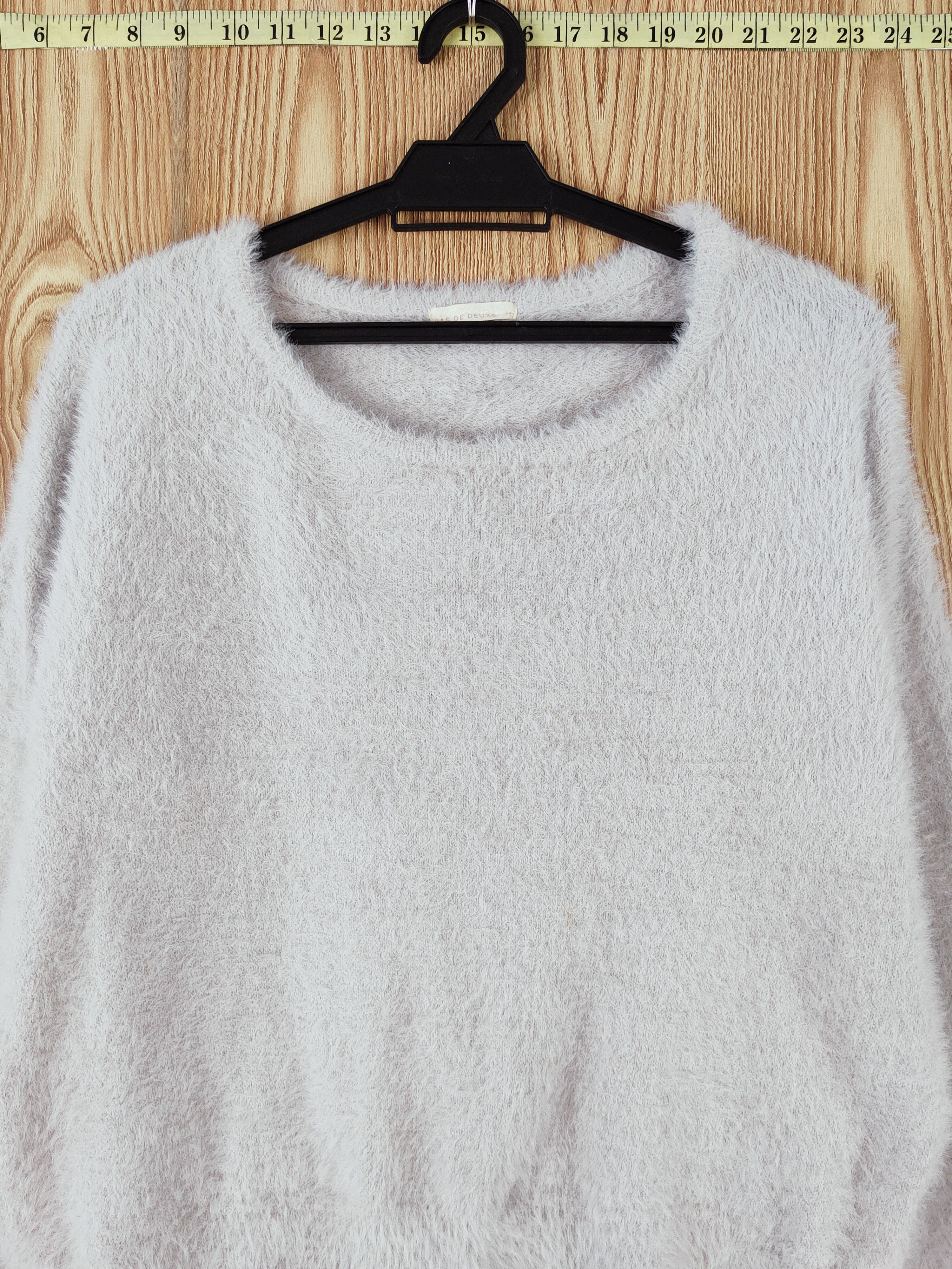 Japanese Brand × Vintage Vintage 💥 Pas de Deux Gray Fur Mohair Knitwear Size M / US 6-8 / IT 42-44 - 2 Thumbnail