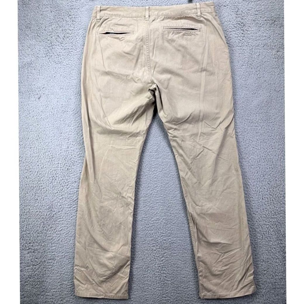 Bonobos Bonobos Khakis Pants Mens 35X32 Beige Stretch Chino Flat Front Casual Pocket(Front) w/ Button Zip Size US 35 - 2 Thumbnail
