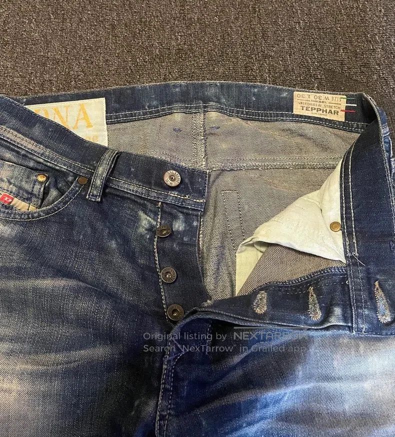 Vintage Diesel 0881W Washed Denim Jeans. Size US 30 / EU 46 - 6 Thumbnail