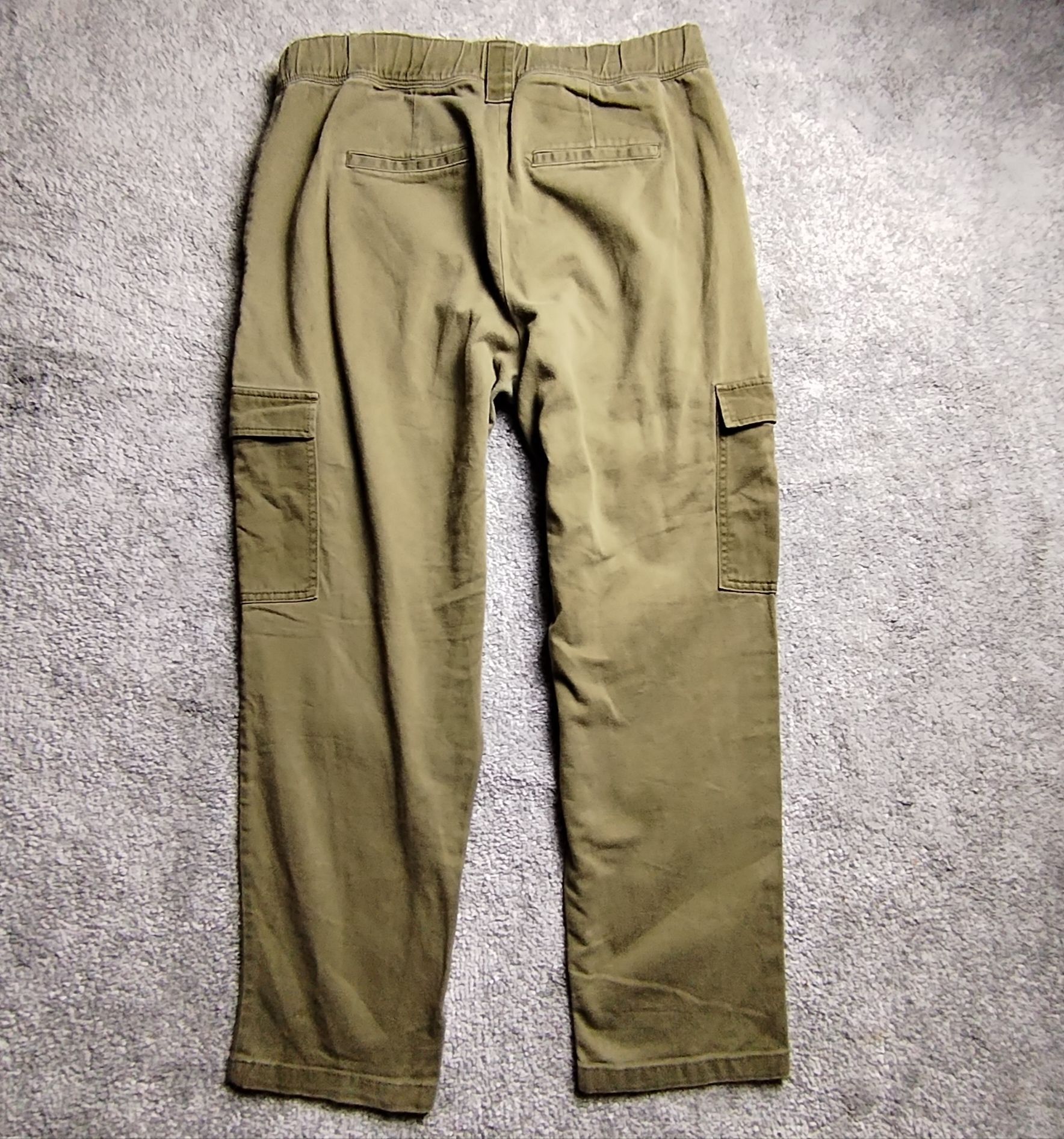 NEXT Pre-Loved Trousers UK 16R Khaki Cargo Pocket Cotton Utility Size 38" / US 16 / IT 52 - 2 Thumbnail