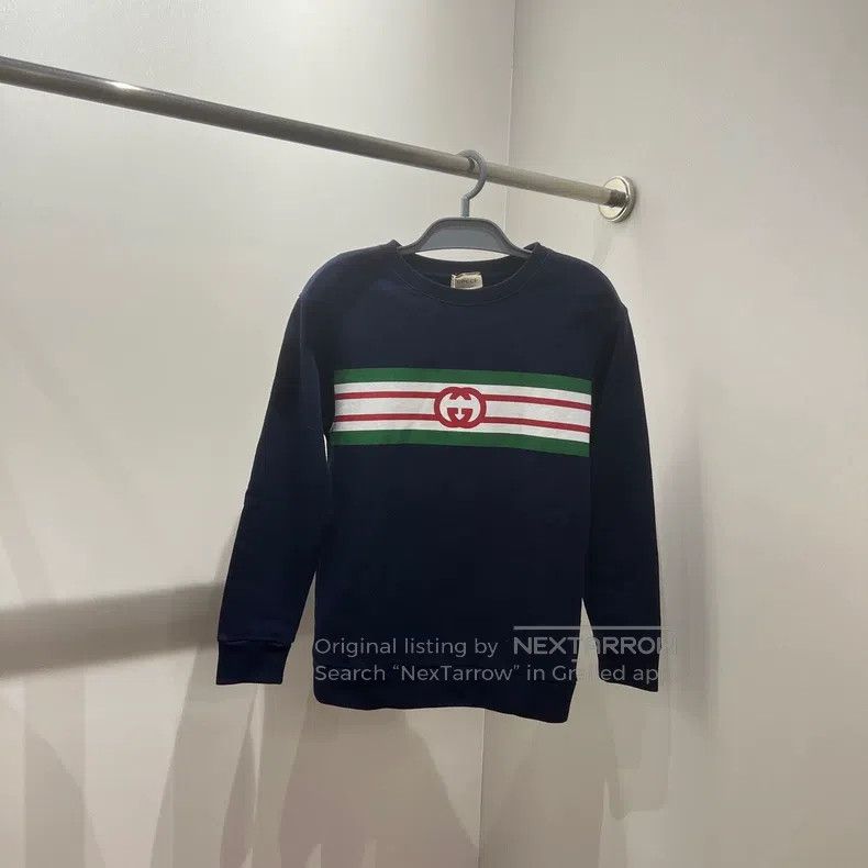 Gucci Gucci Size 10 Logo pattern loose long-sleeved sweatshirt Size M / US 6-8 / IT 42-44 - 1 Thumbnail