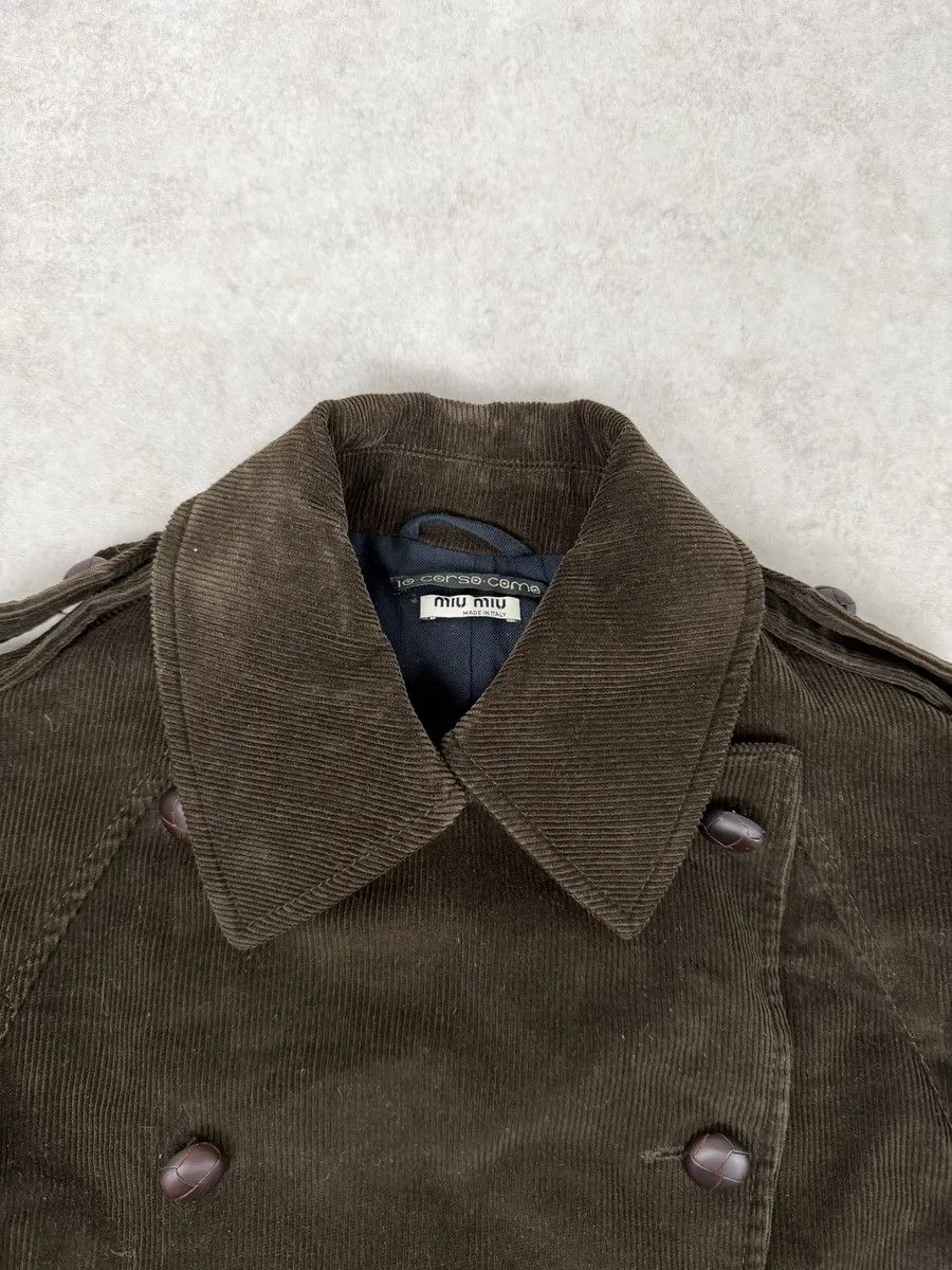 Miu Miu 1990s Miu Miu Officer Buttoned Velvet Caban Jacket Size US S / EU 44-46 / 1 - 11 Thumbnail