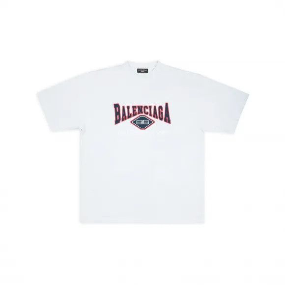 image of Balenciaga O1In1G1223 B Authentic T-Shirt Large Fit In White, Men's (Size XS)