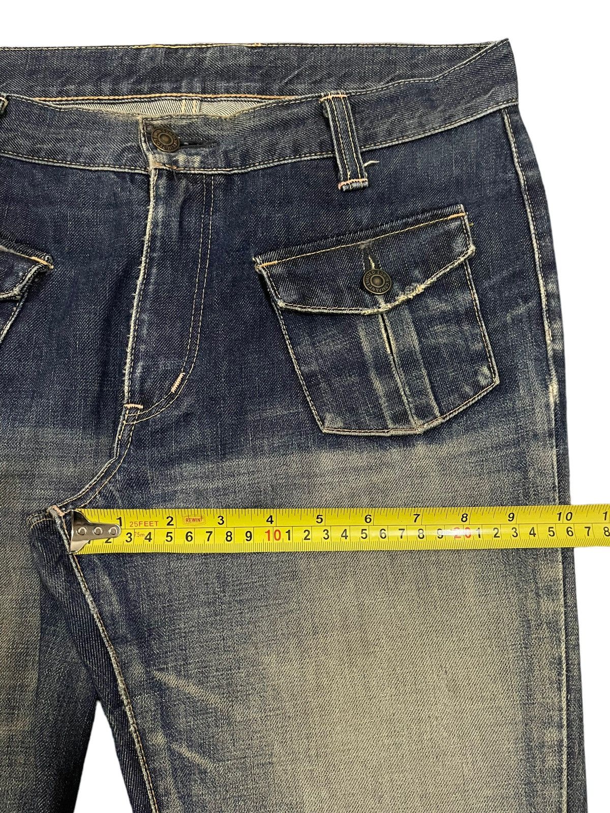 Edwin Vintage Edwin Bush Pant Distressed Bell Bottom Flare Jeans Size US 32 / EU 48 - 12 Thumbnail
