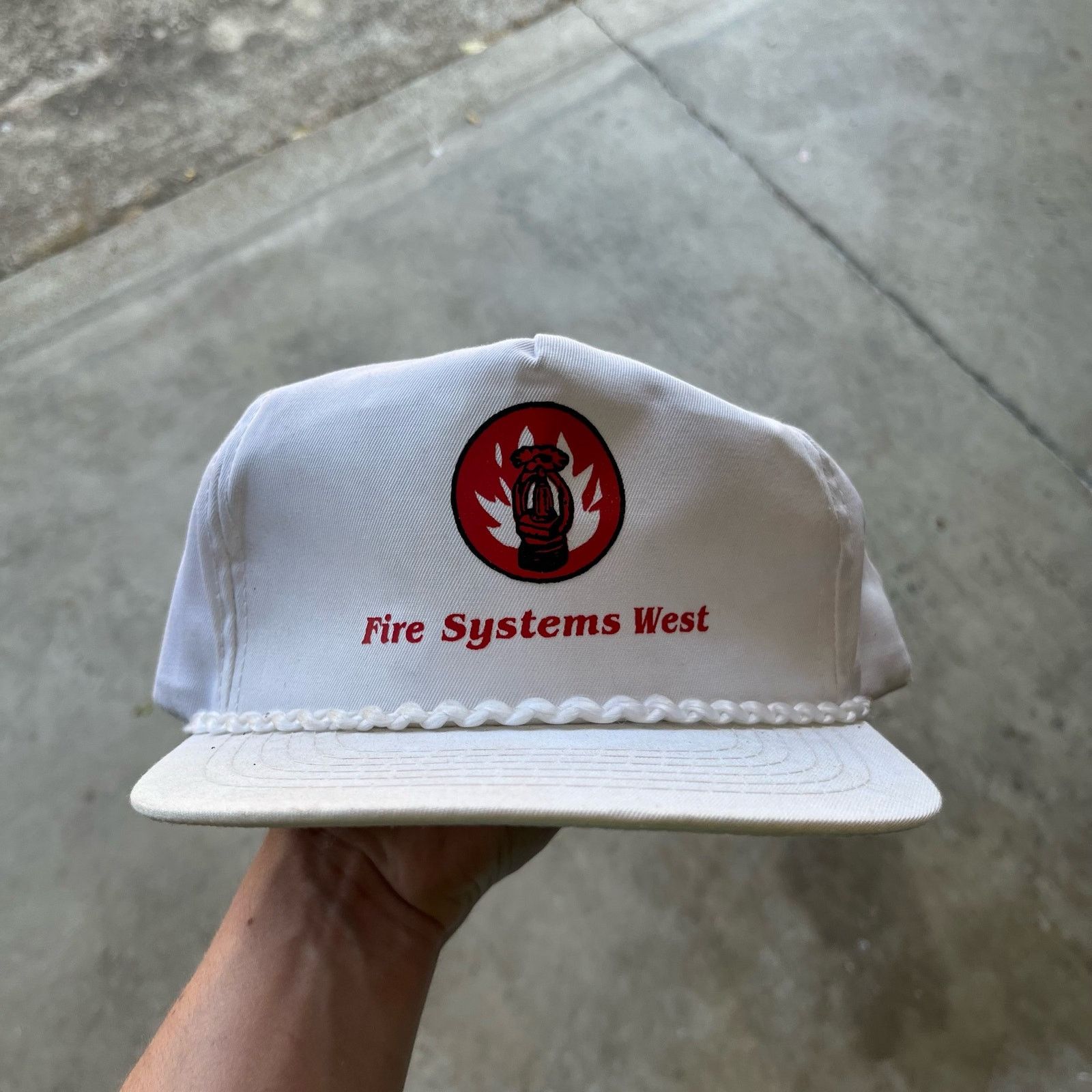 Vintage VINTAGE 80S FIREFIGHTER TRUCKER HAT WHITE Size ONE SIZE - 1 Thumbnail
