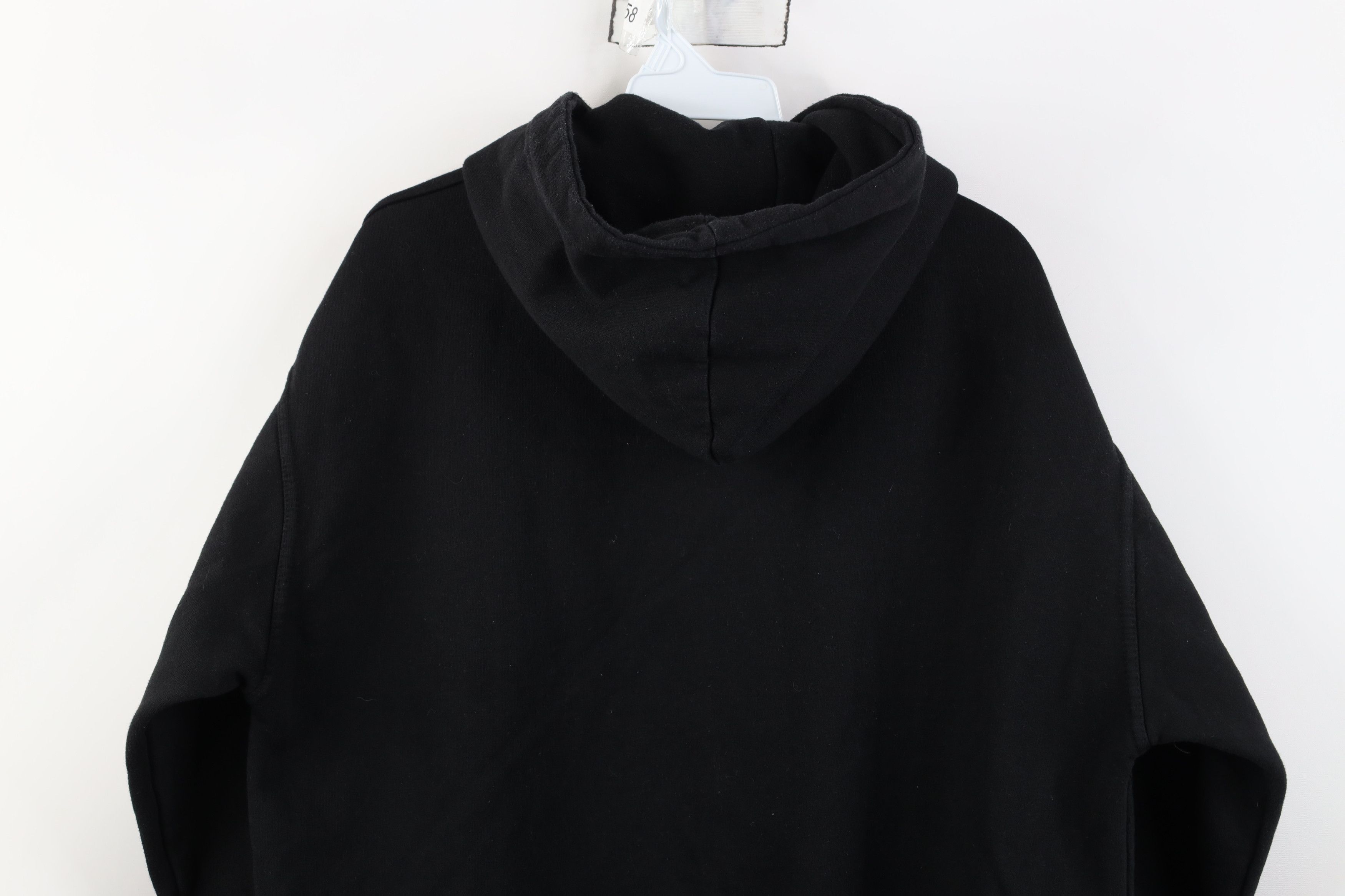 Vintage Vintage 90s Y2K Streetwear Blank Hoodie Sweatshirt Black Size US L / EU 52-54 / 3 - 14 Thumbnail