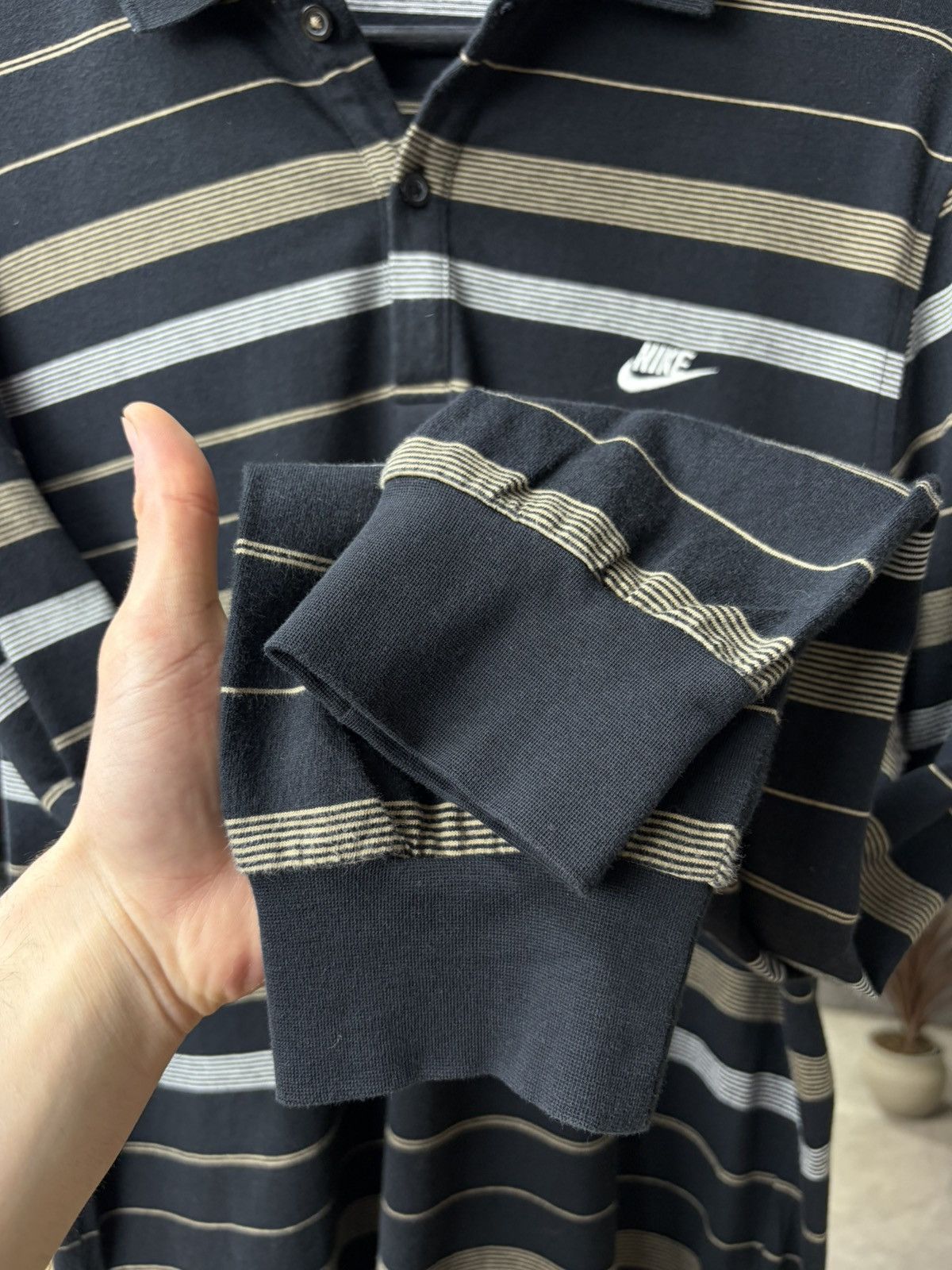 Nike Vintage Y2K Nike Polo Rugby Long Sleeve Striped Jersey Size US M / EU 48-50 / 2 - 7 Thumbnail
