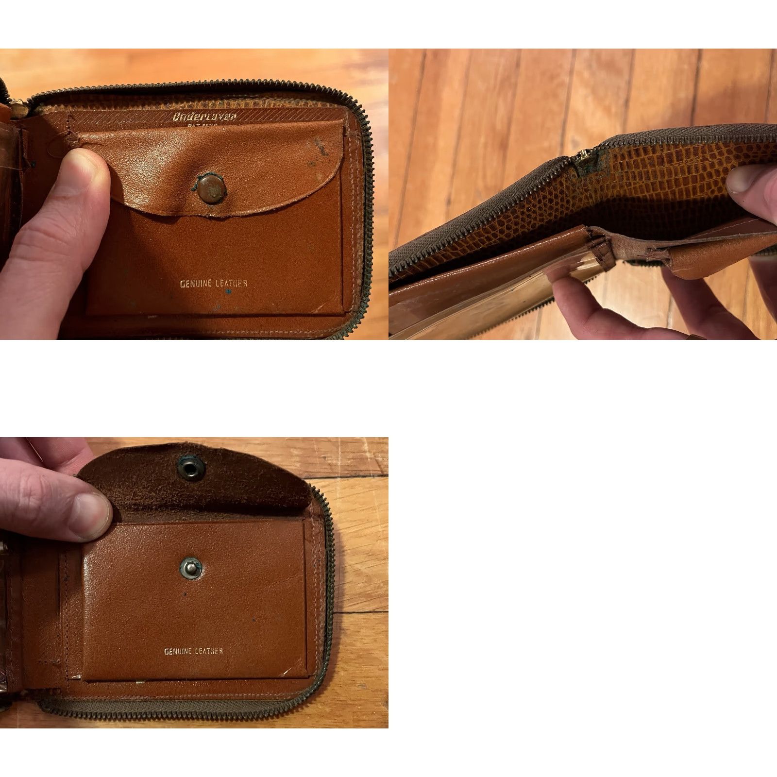 Undercover VINTAGE Red Ryder Cowboy Western Genuine Leather Full Zip Bill Fold Wallet 50s Size ONE SIZE - 8 Thumbnail