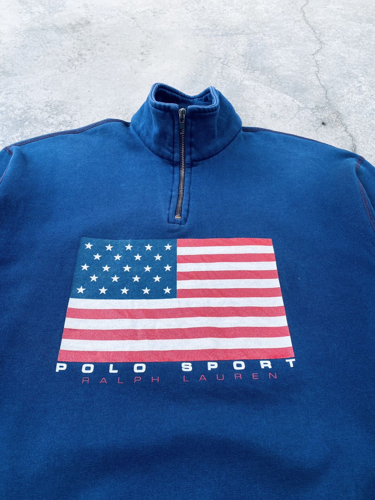 Polo Ralph Lauren Vintage 90s Polo Sport Ralph Lauren Usa Flag Sweetshirt Size US M / EU 48-50 / 2 - 3 Thumbnail