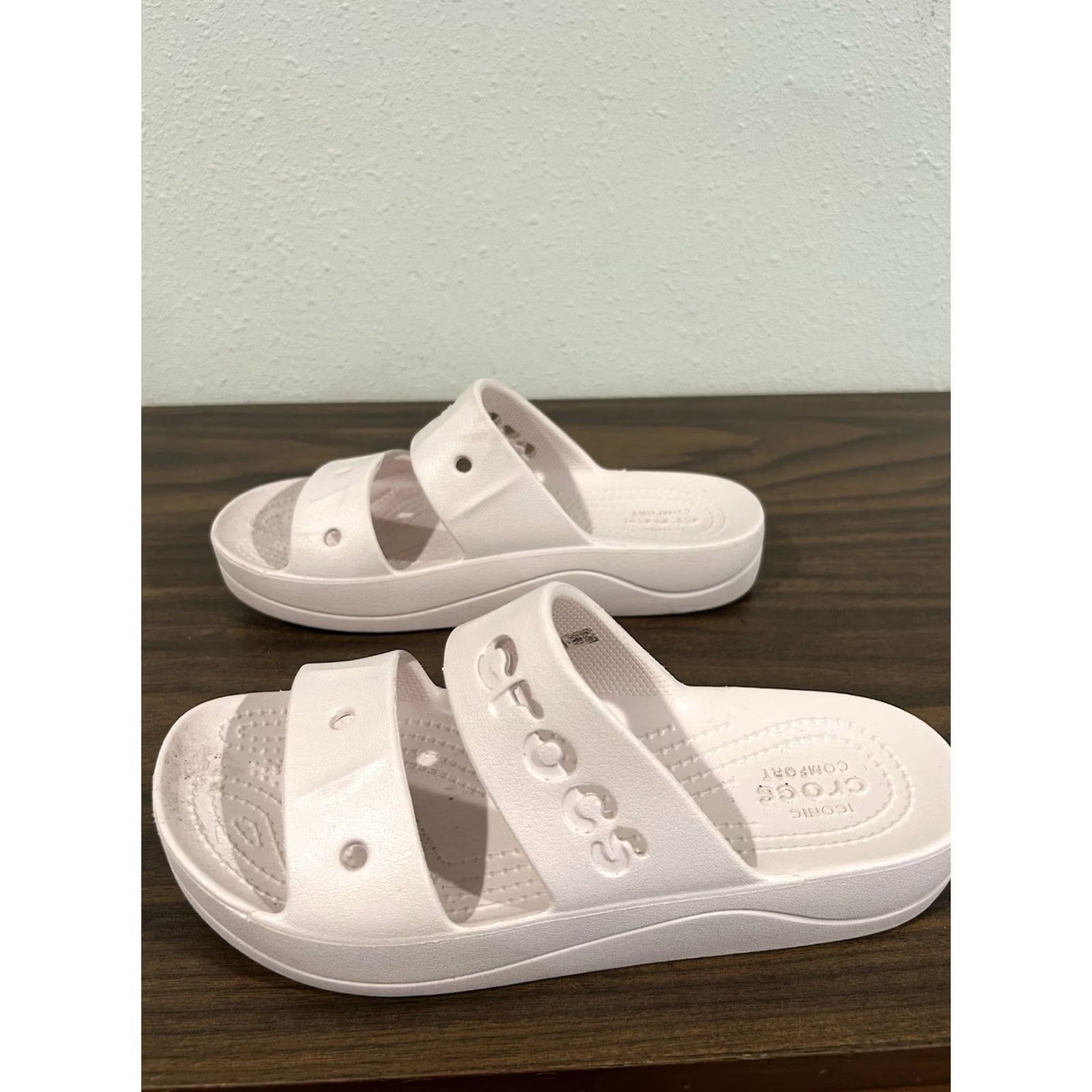 Crocs Crocs Baya Platform Slide Sandals Womens Size 7 Pink Slip On Size US 7 / IT 37 - 4 Thumbnail