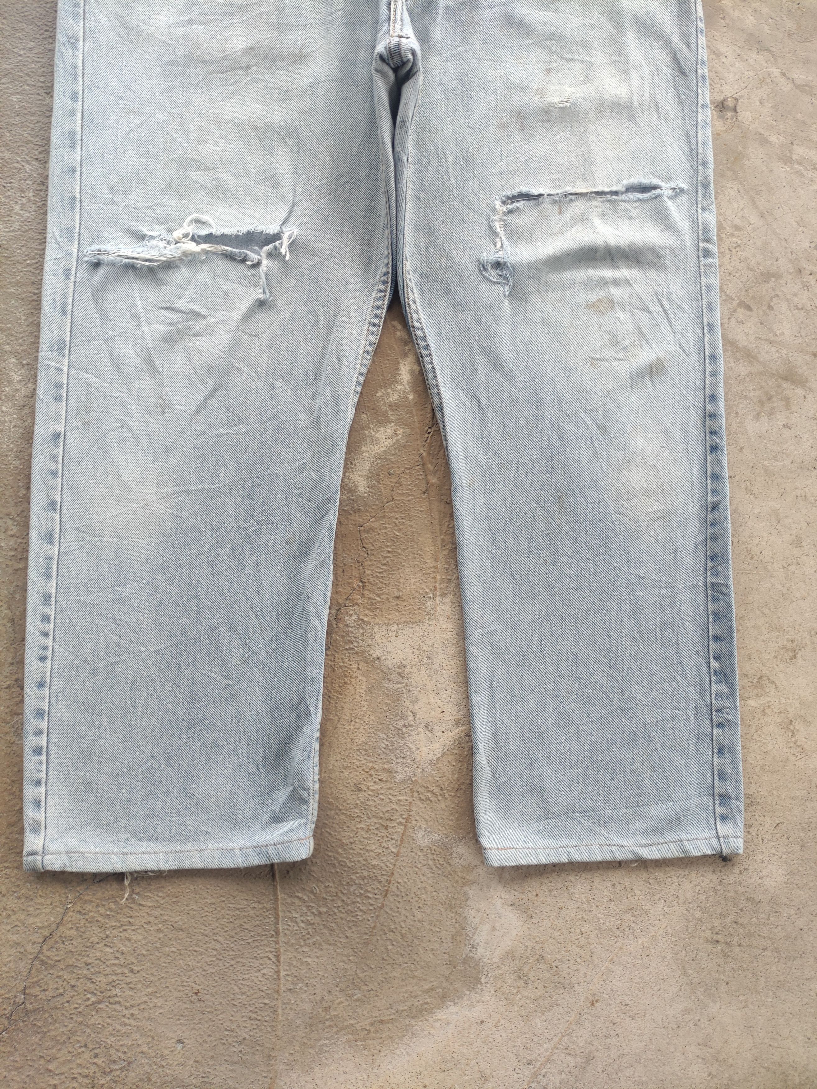 Levi's Vintage Levis Jean Distressed Faded Denim Size US 37 - 4 Thumbnail