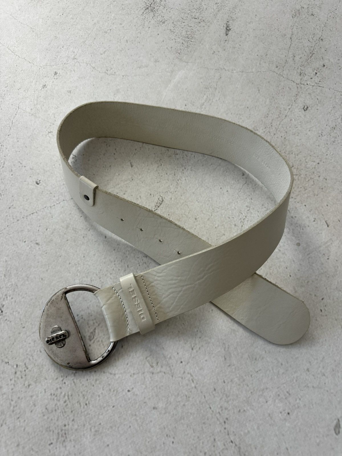 Diesel × Vintage Diesel Vintage Avantgarde Y2K Crazy Real Leather Belt Size ONE SIZE - 1 Thumbnail