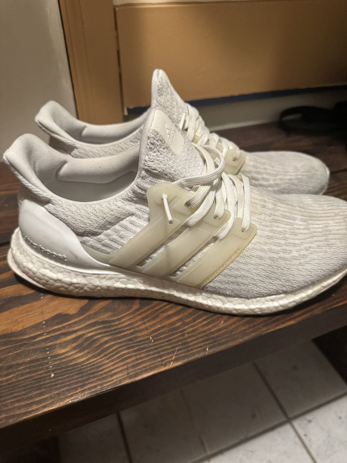 Adidas Ultra Boost 3.0 Triple White Size US 10.5 / EU 43-44 - 3 Thumbnail