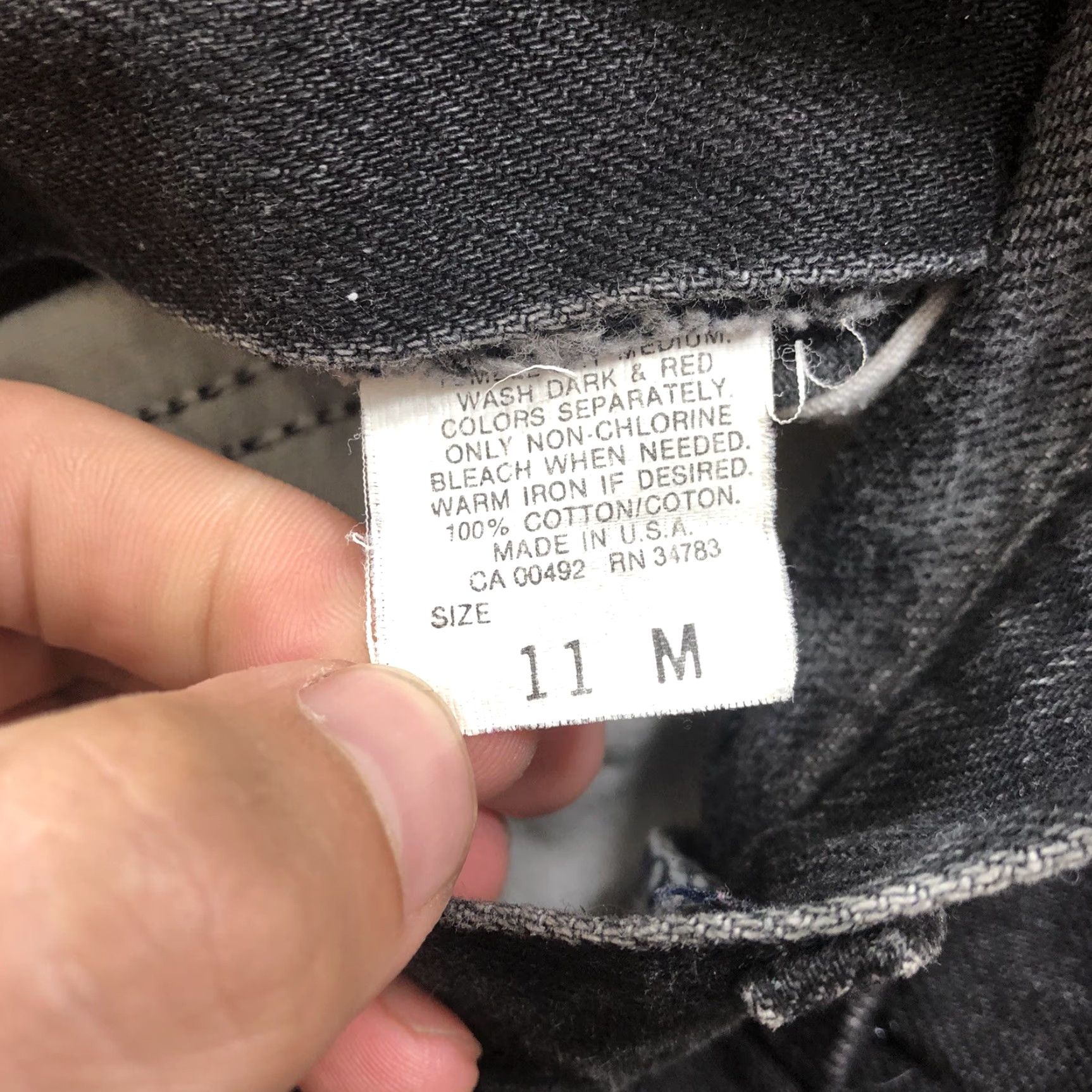 Lee VINTAGE Lee Jeans Womens 28x30 11 100% Cotton Denim High Rise Mom Tapered Black USA Womens Size 32" / US 10 / IT 46 - 5 Thumbnail