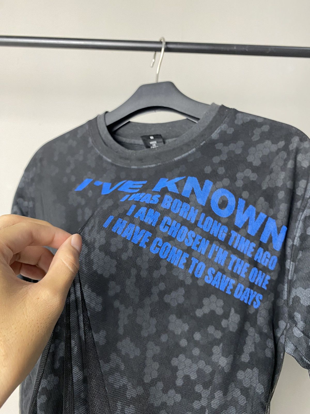 Beauty Beast × Hysteric Glamour × Japanese Brand Euro Immortal Fishnet Double Layer Poem Tshirt Size US M / EU 48-50 / 2 - 4 Thumbnail