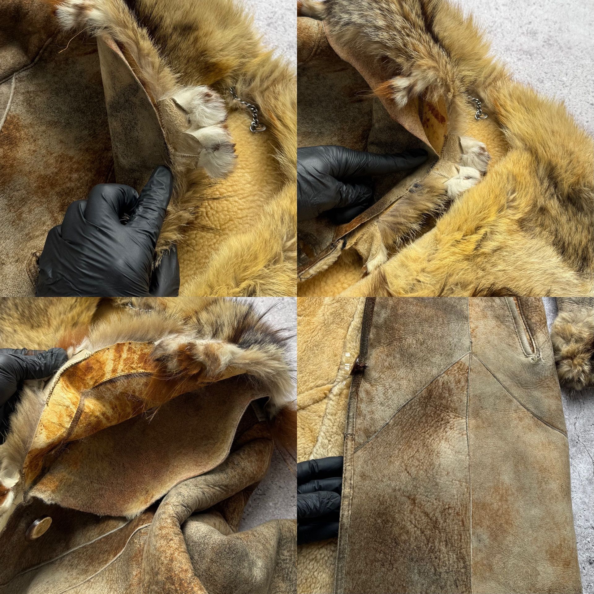 Japanese Brand Vintage Real Sheepskin Faded Coat C668(V288) Size S / US 4 / IT 40 - 6 Thumbnail