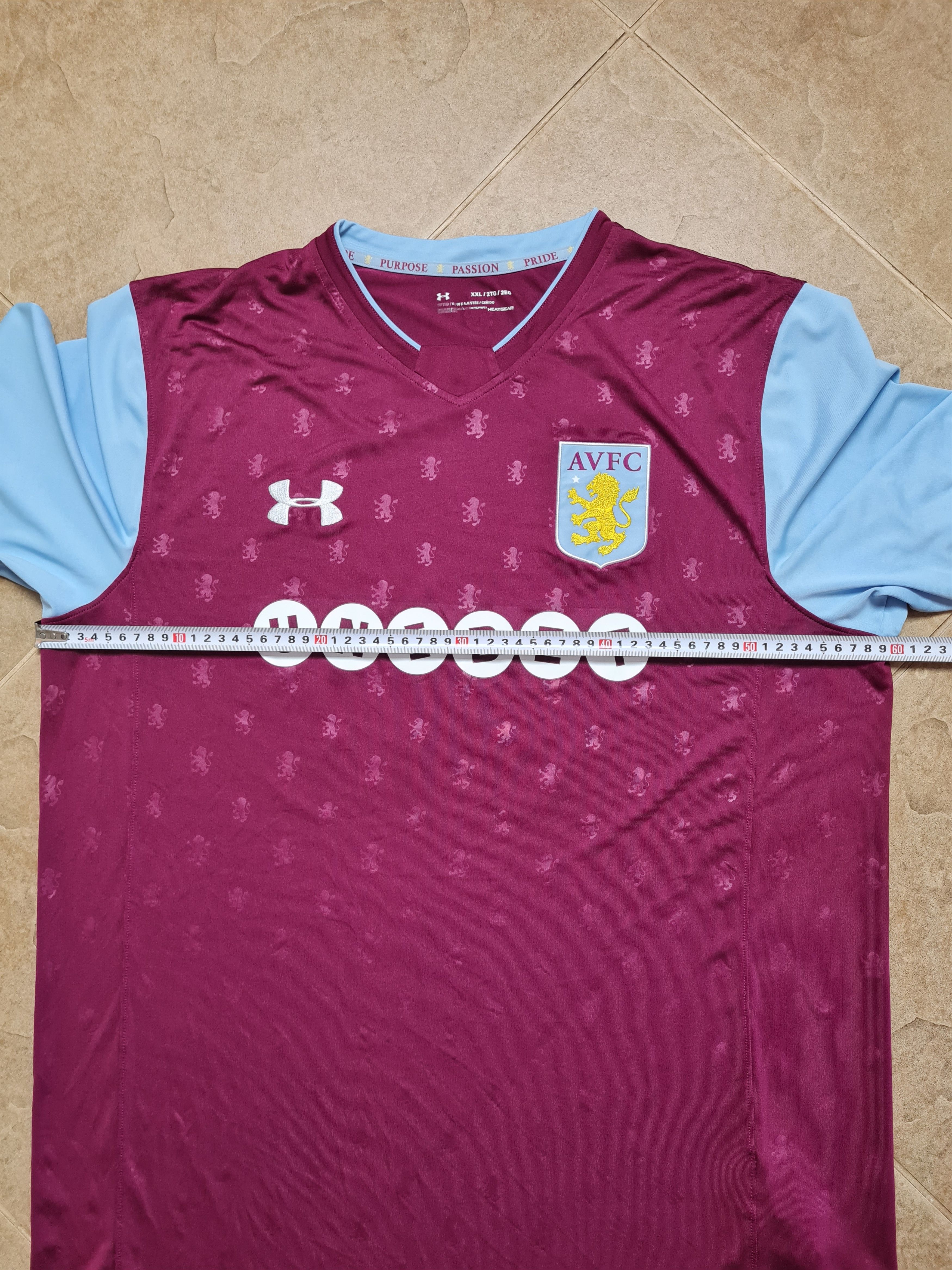 Under Armour Aston Villa Football shirt 2017 Soccer Trikot Under Armour Size US XXL / EU 58 / 5 - 7 Thumbnail