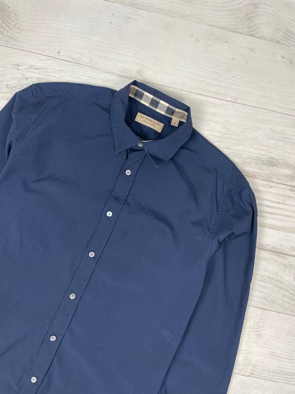 Burberry Vintage Burberry London Shirt Long Sleeve Blue Size US XL / EU 56 / 4 - 2 Thumbnail