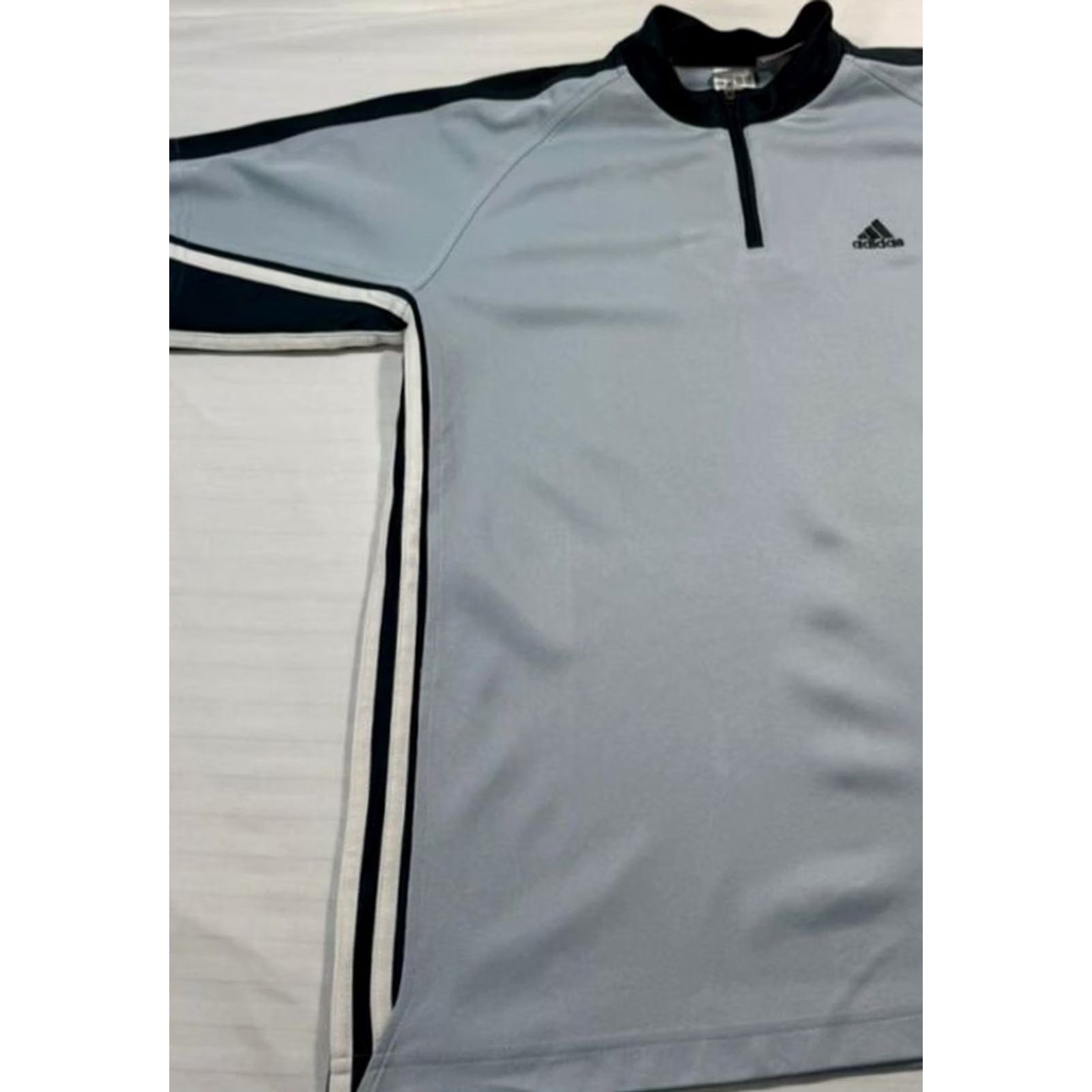 Adidas Adidas Roland Garros Men’s Light Blue 1/4 Zip Tennis Shirt M Size US M / EU 48-50 / 2 - 5 Thumbnail