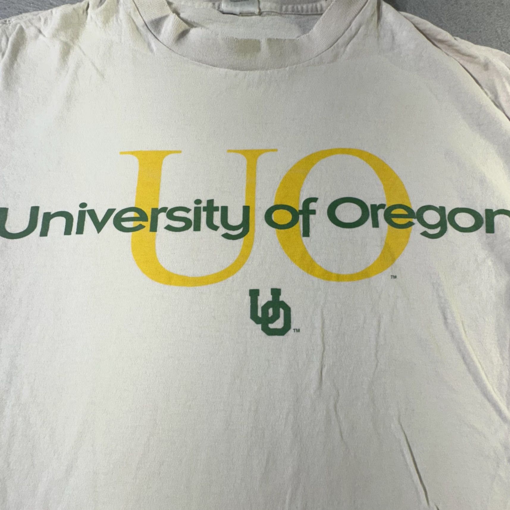 Vintage VINTAGE University of Oregon T-Shirt Men Large College Logo 90s Tee Sports Retro Size US L / EU 52-54 / 3 - 2 Thumbnail