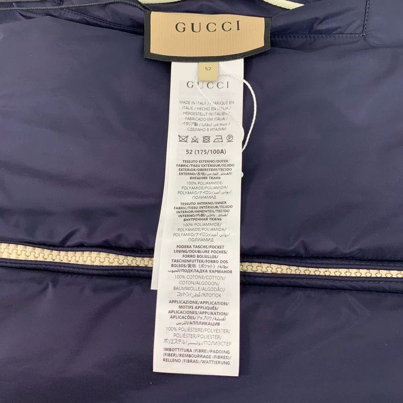 Gucci Gucci Dark blue dark pattern logo full print zipper basebal Size US L / EU 52-54 / 3 - 5 Thumbnail