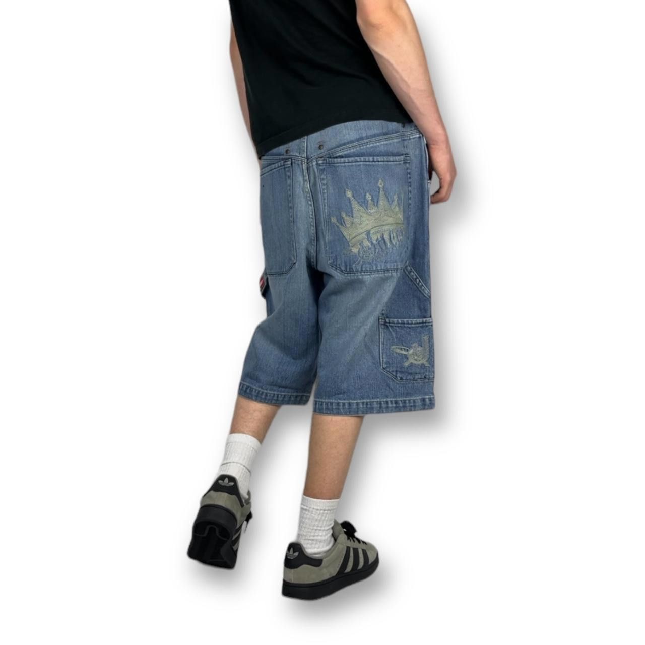 JNCO JNCO Men's Blue Shorts Size US 35 - 2 Thumbnail