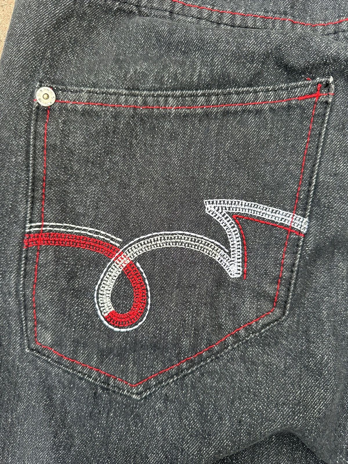 JNCO × Southpole × Vintage Vintage Y2K Black Jean Shorts Baggy Fit Size US 36 / EU 52 - 4 Thumbnail