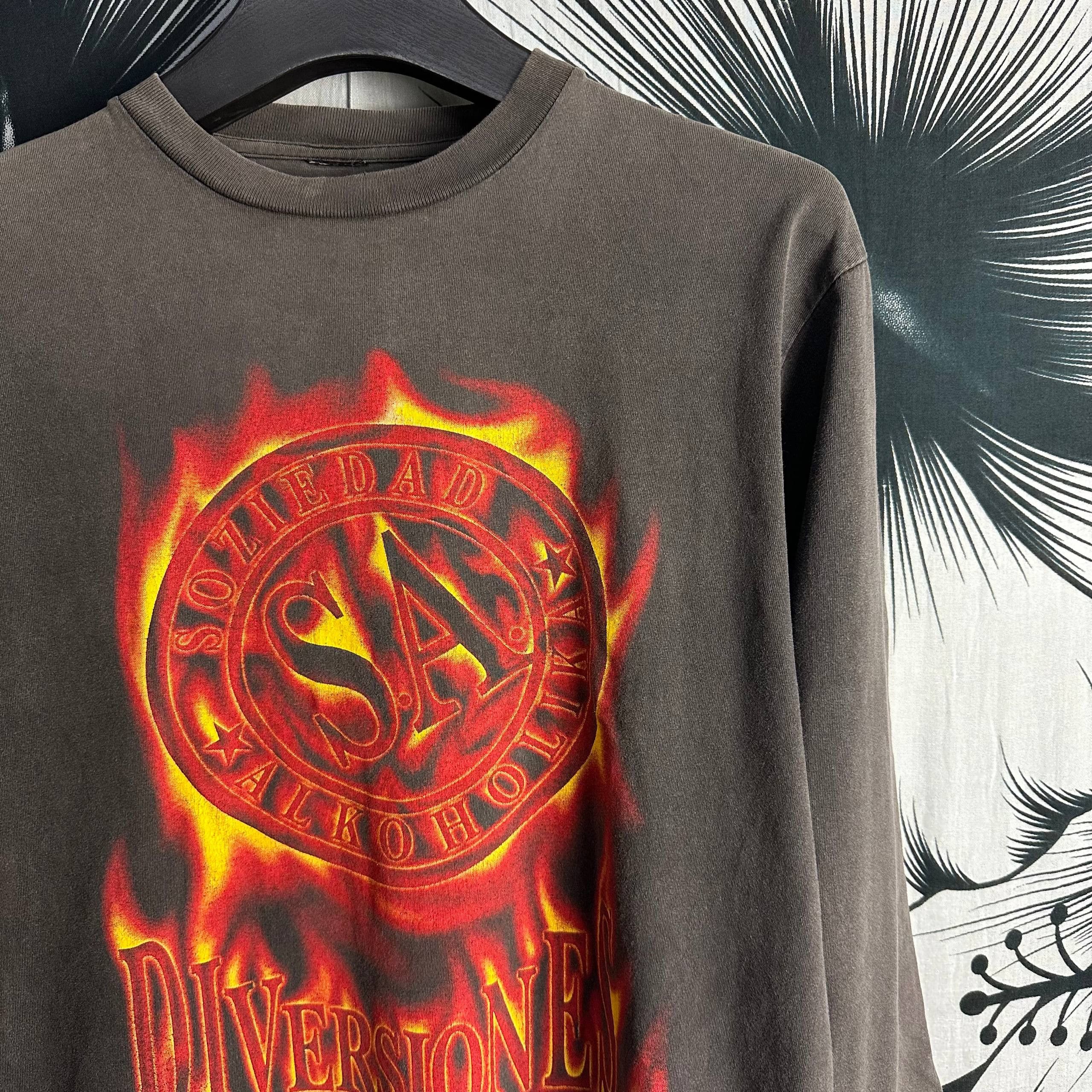 Band Tees Vintage 90s Soziedad Alkoholika Thrash Punk Metal Band Tee Size US M / EU 48-50 / 2 - 3 Thumbnail