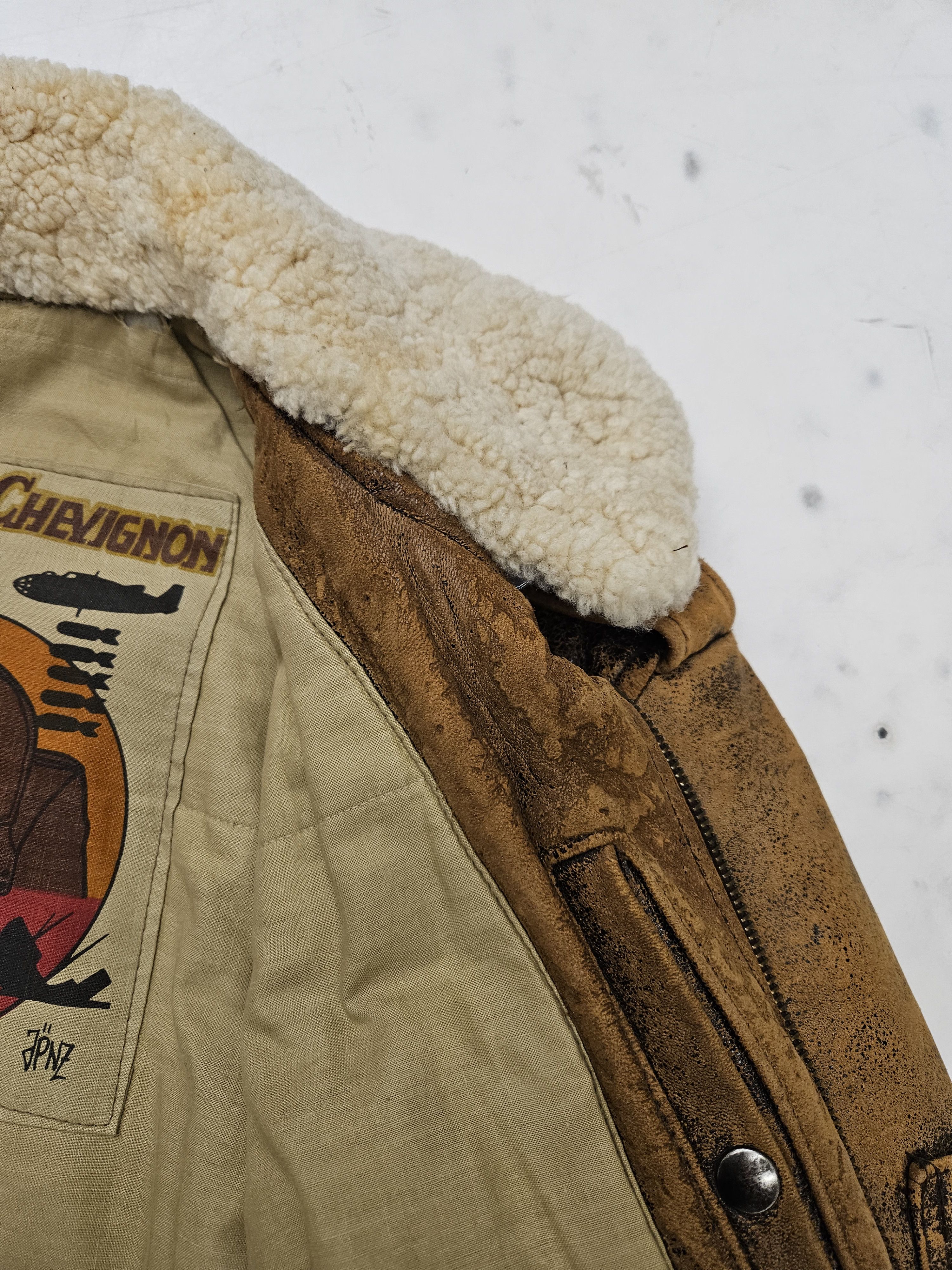 Chevignon Vintage chevignon distressed aviator bomber leather jacket Size US M / EU 48-50 / 2 - 17 Thumbnail