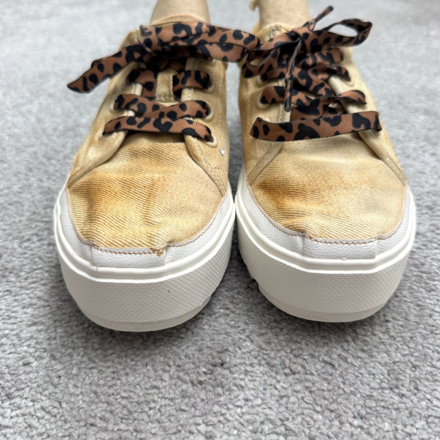 Toms VINTAGE N? Not vintage actually. TOMS Leopard Sneaker | Fenix Lug Sole Casual Womens Shoe | 8.5 Beige Tan | Street, Travel, Everyday Size US 8.5 / IT 38.5 - 6 Thumbnail