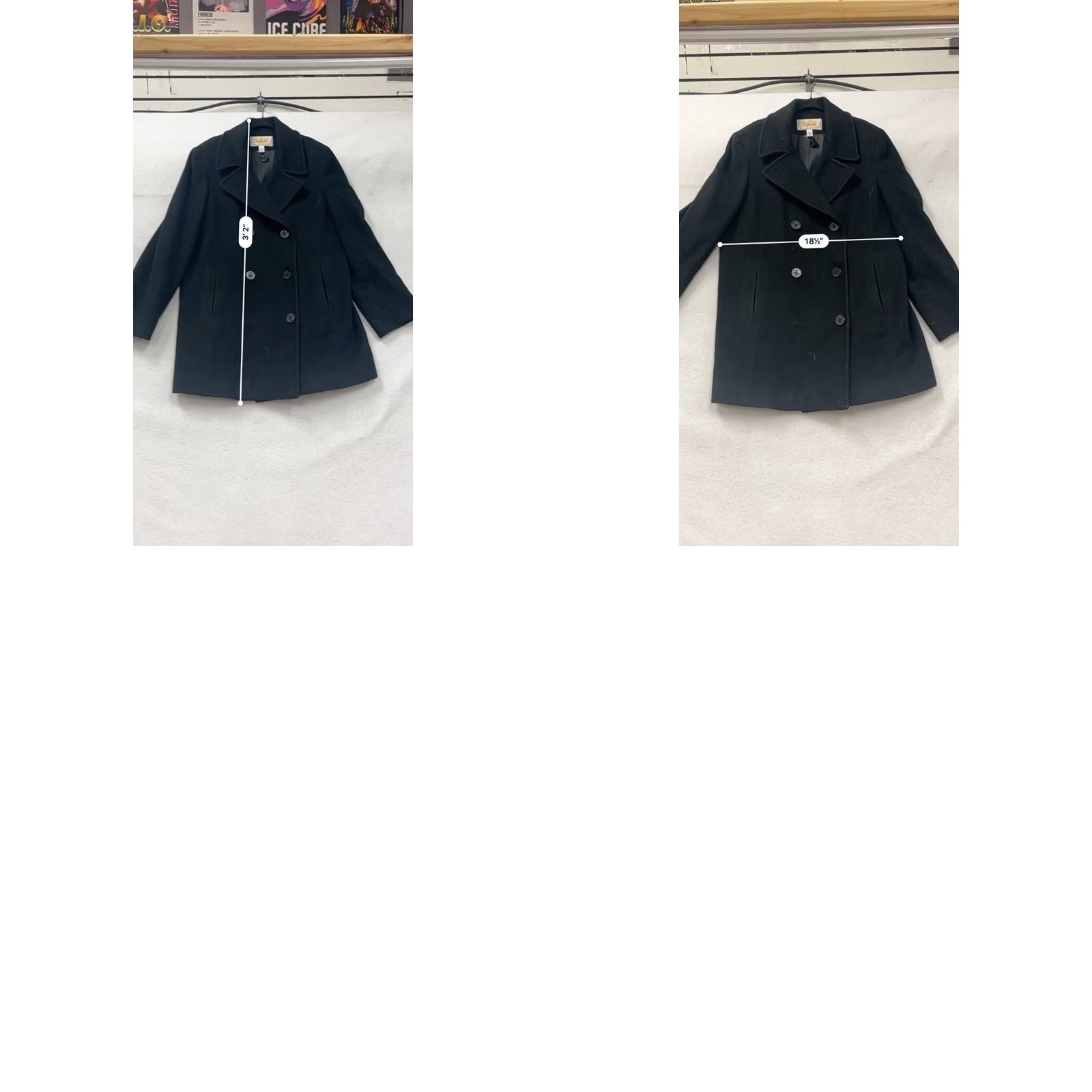 Talbots VINTAGE Talbots Black Wool Blend Double-Breasted Peacoat Coat 16 Mens Womens Unisex Adults Black Wool Blend Pea Coat 90s Vintage Size XXL / US 16-18 / IT 52-54 - 8 Thumbnail
